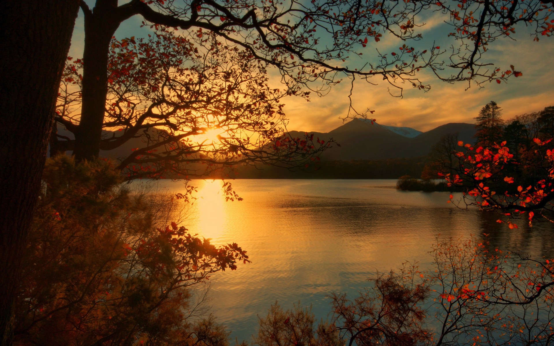 Download mobile wallpaper Landscape, Lakes, Autumn for free.