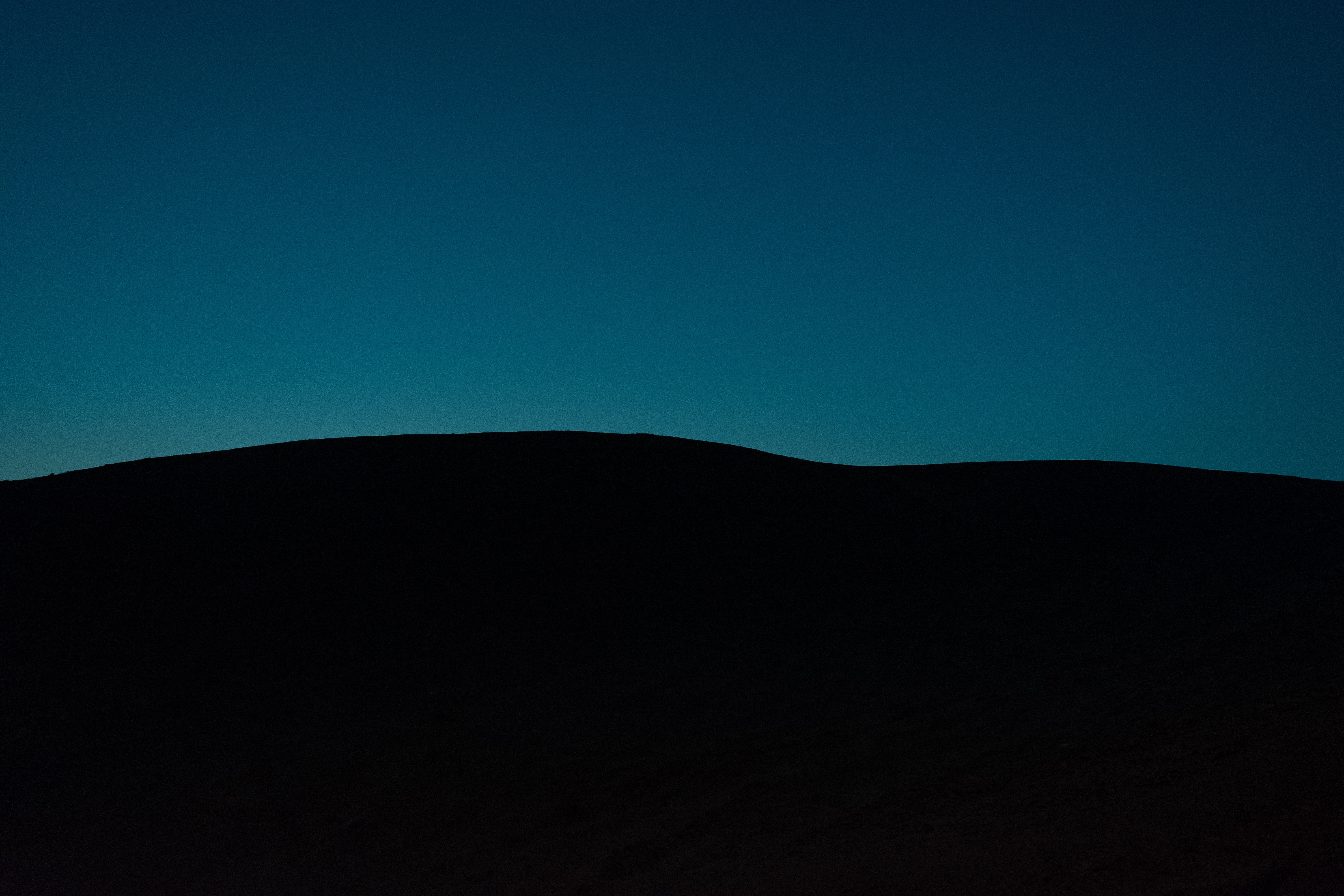 hill, minimalism, horizon, night, dark