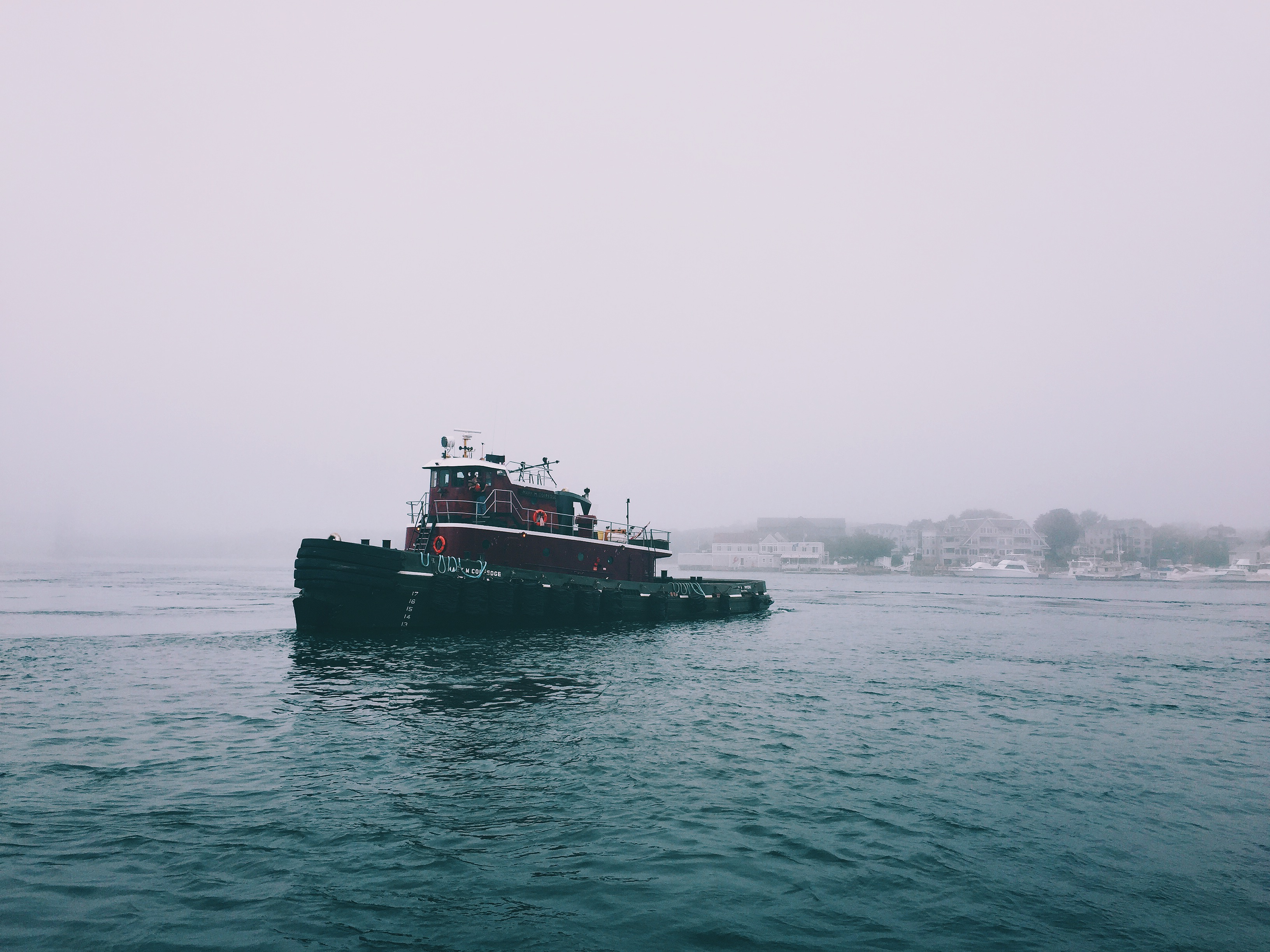 nature, sea, fog, mainly cloudy, overcast, ship images