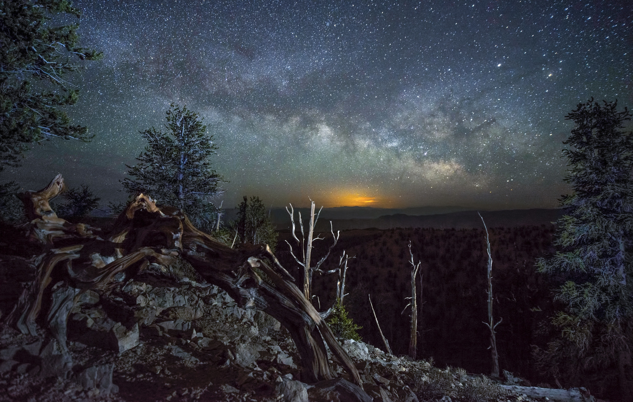 A star a mountain a tree