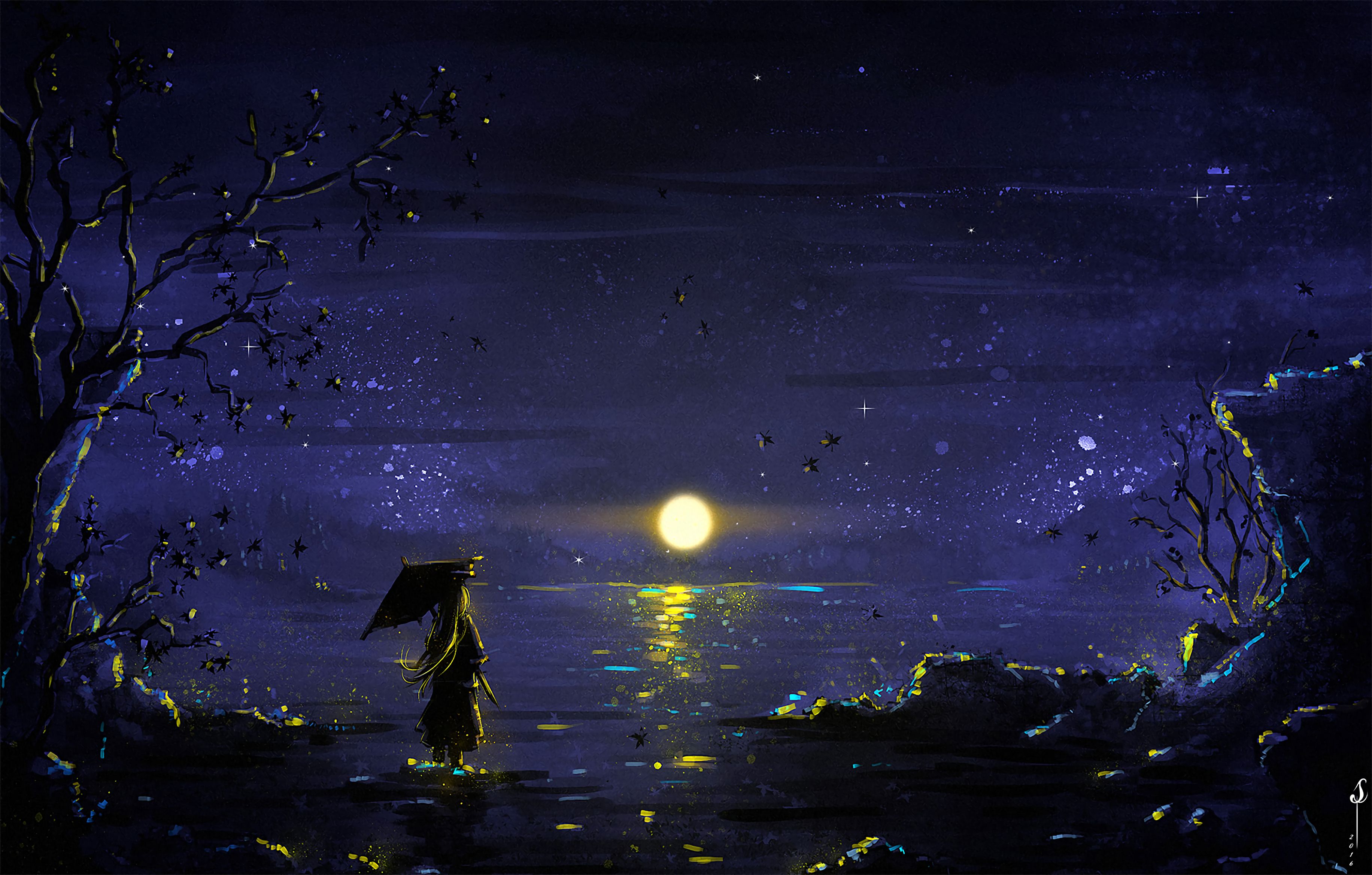 Сказочный ночной пейзаж