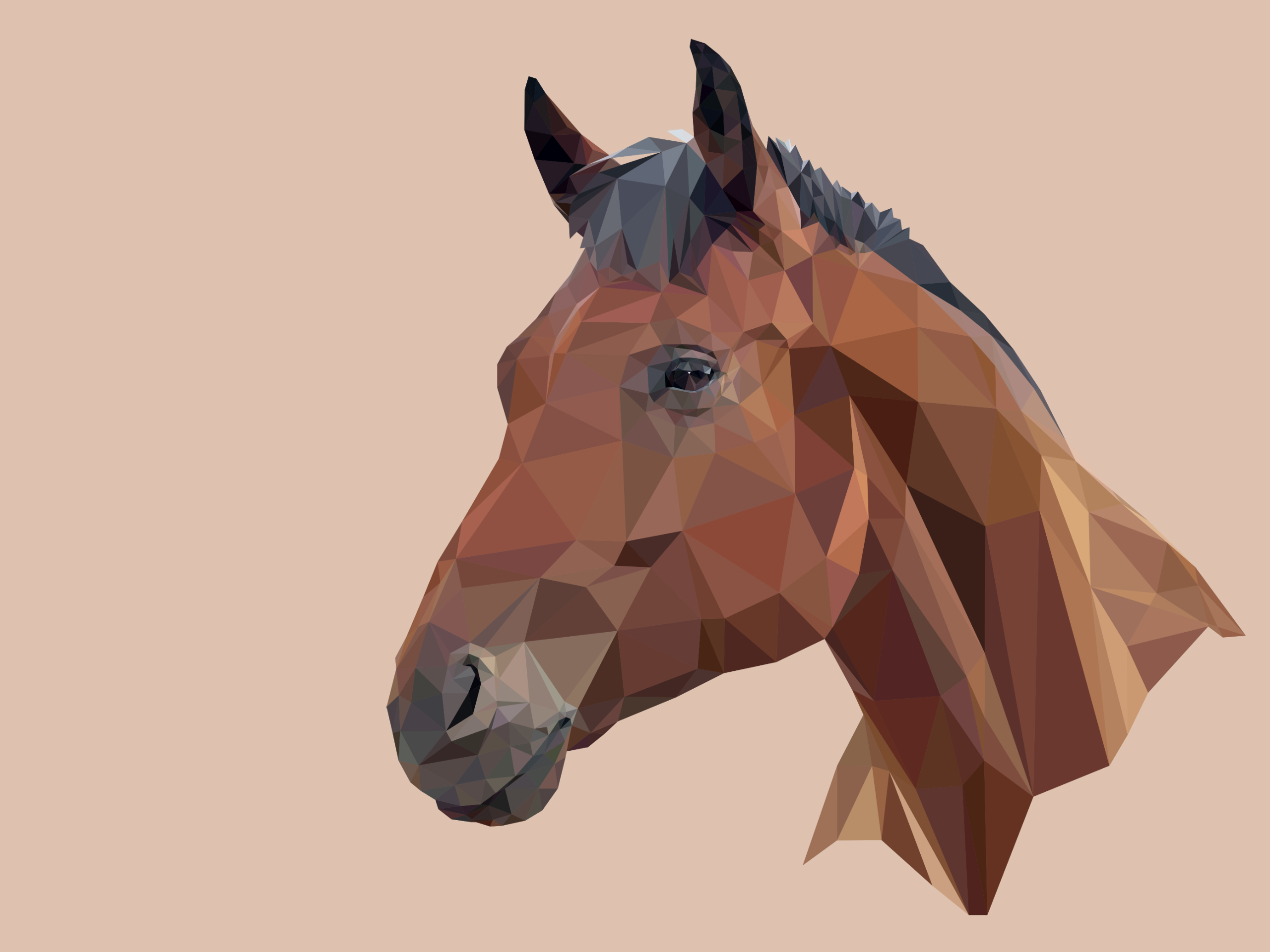 806607 descargar imagen abstracto, facetas, caballo, bajo poli, minimalista, polígono: fondos de pantalla y protectores de pantalla gratis