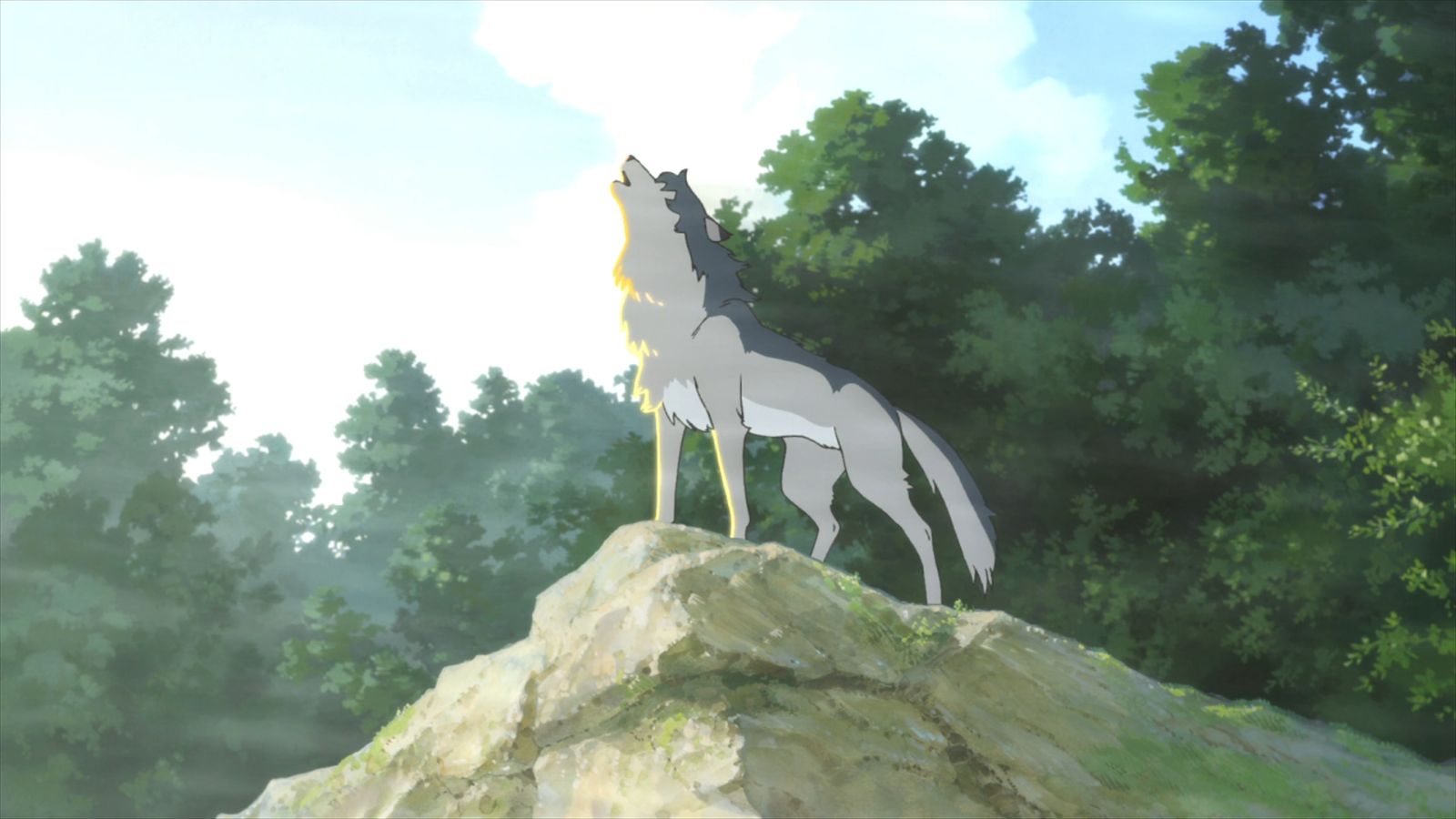 626666 Hintergrundbild herunterladen animes, ame & yuki die wolfskinder, ame (wolfskinder), heulen, sonnenaufgang - Bildschirmschoner und Bilder kostenlos