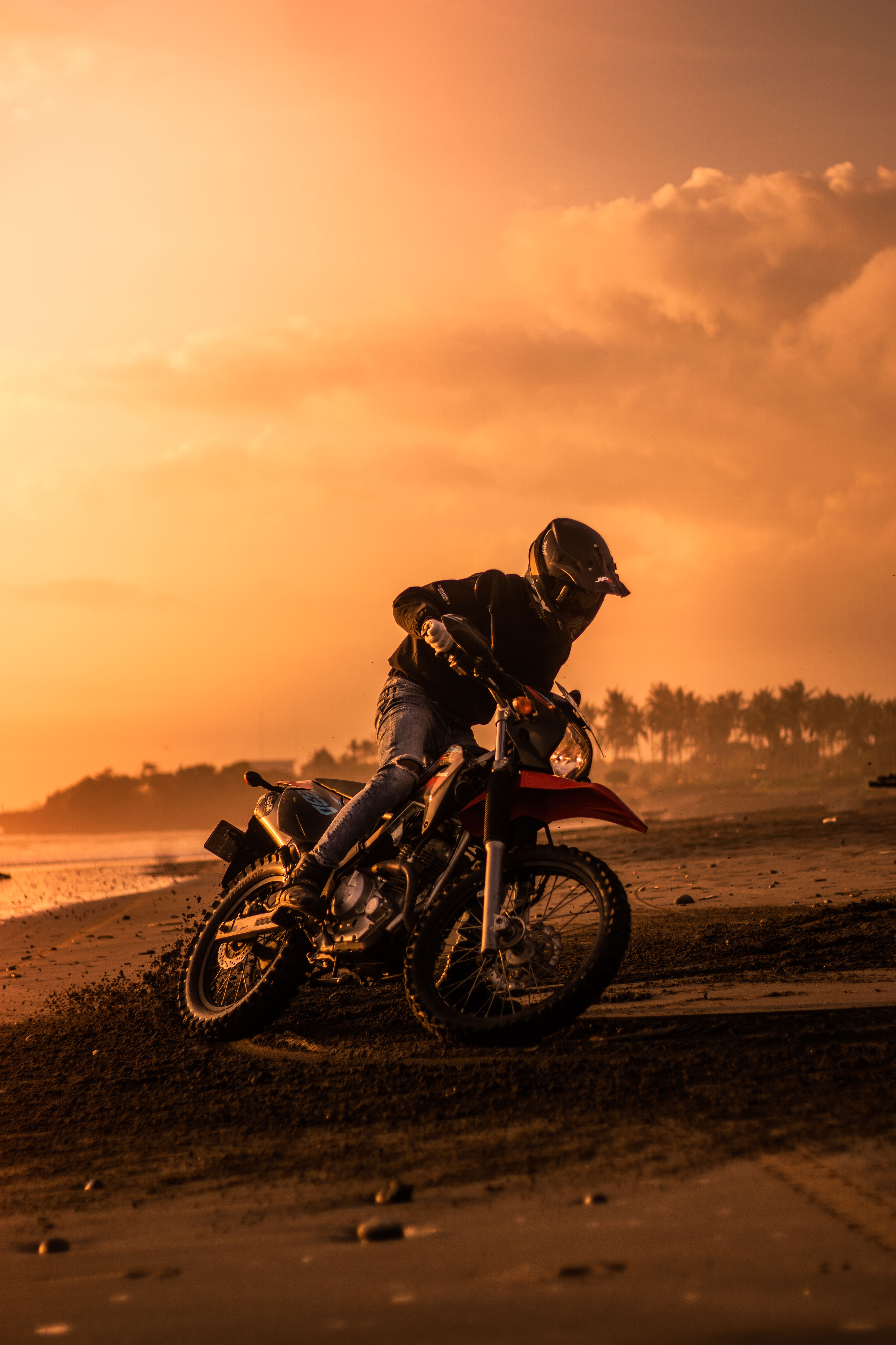 bike, motorcycles, motorcycle, motorcyclist, beach, cross for android