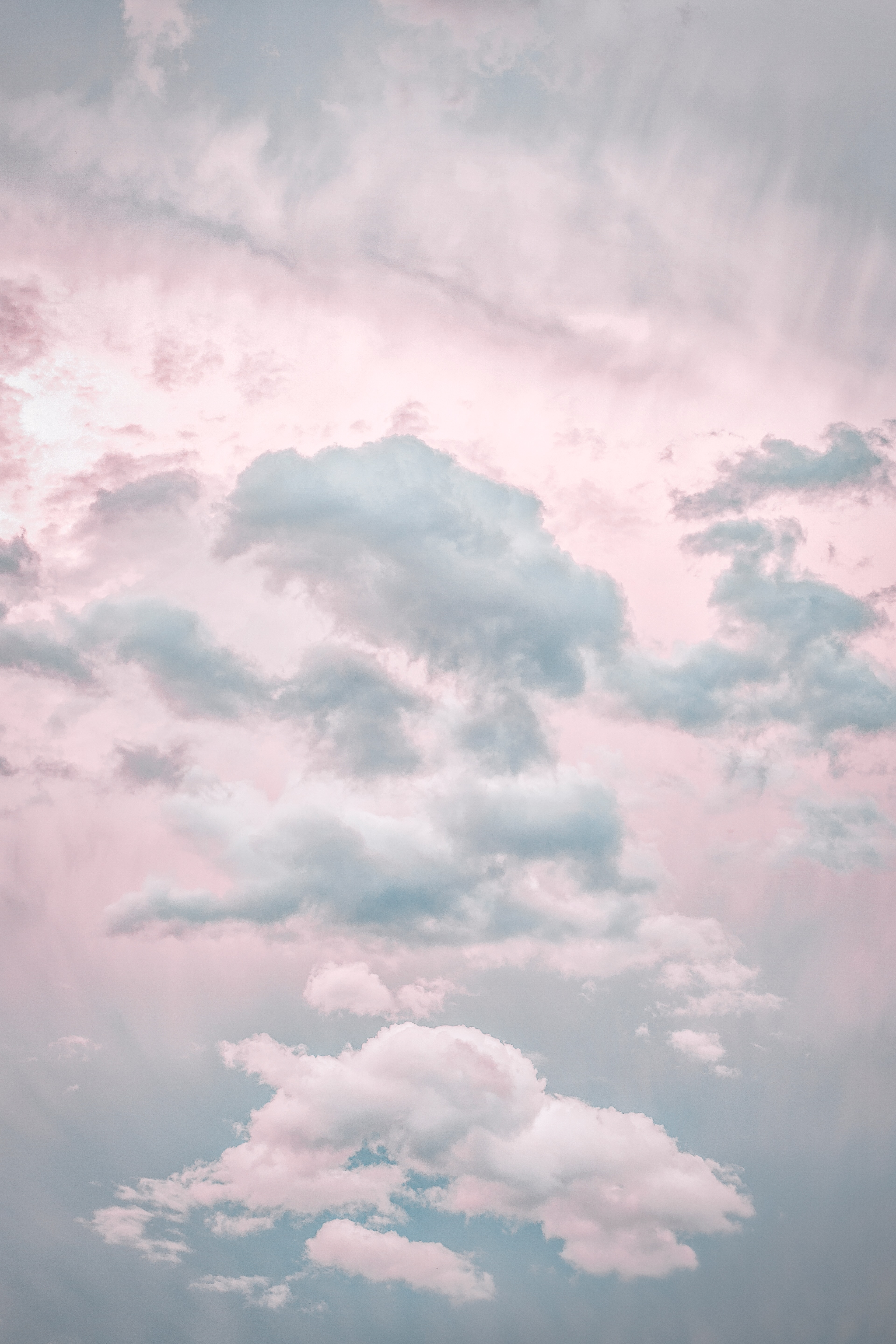 155917 Hintergrundbild herunterladen hell gefärbt, pastell, clouds, natur, sky, licht, porös, poröse - Bildschirmschoner und Bilder kostenlos