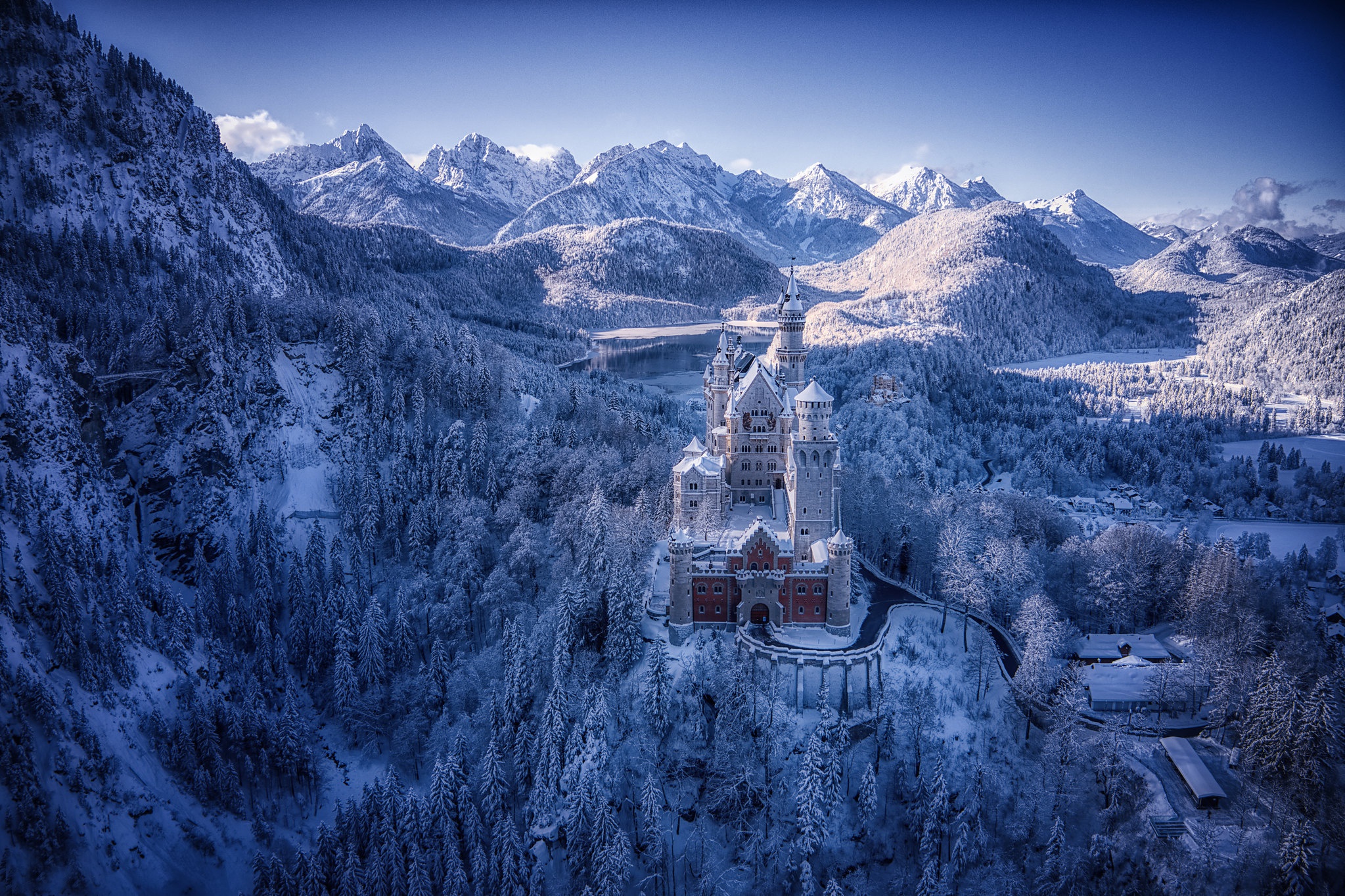 замки германии зимой