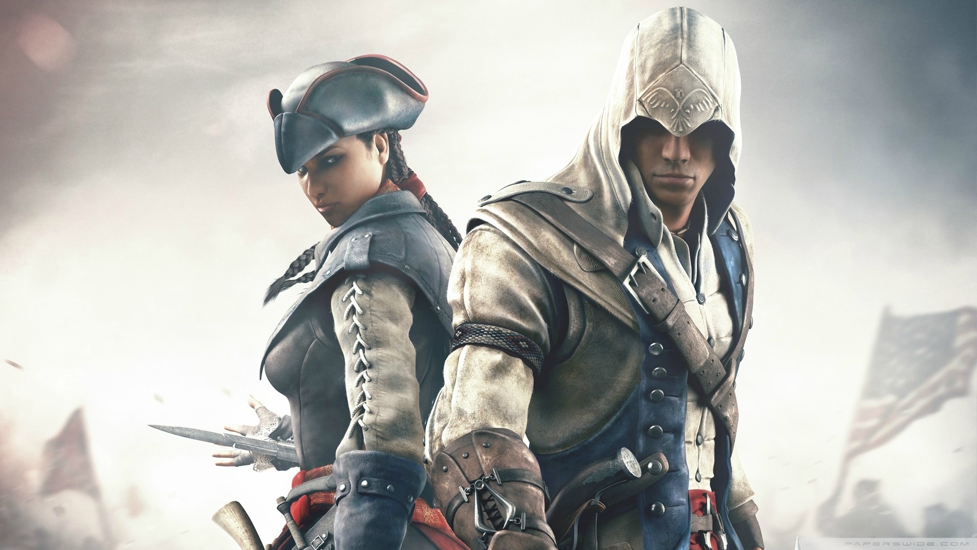 Assasın creed 3. Assassins Creed Коннор и Авелина.