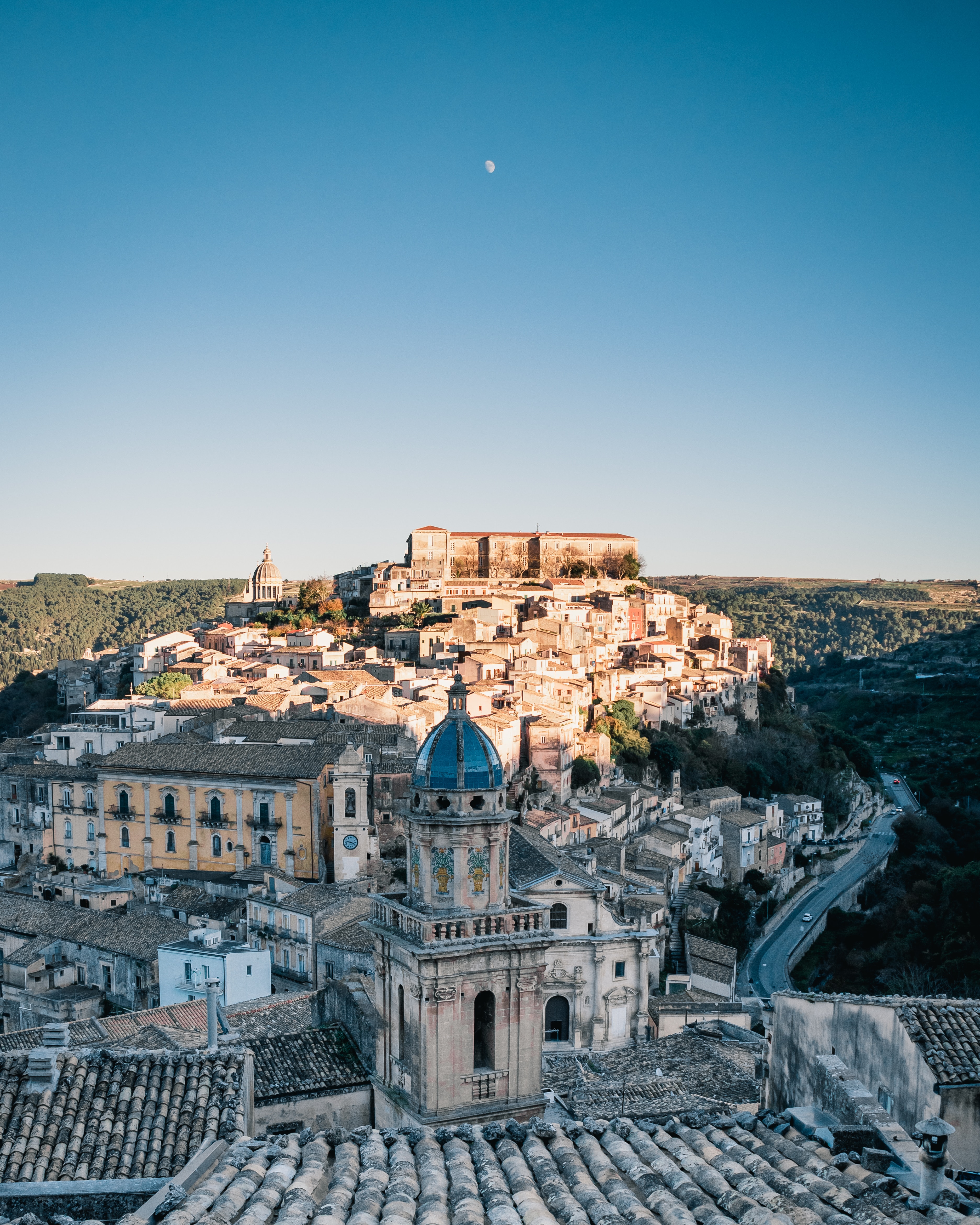 Download mobile wallpaper Ragusa, Cities, City, Building, View From Above, Architecture, Italy for free.