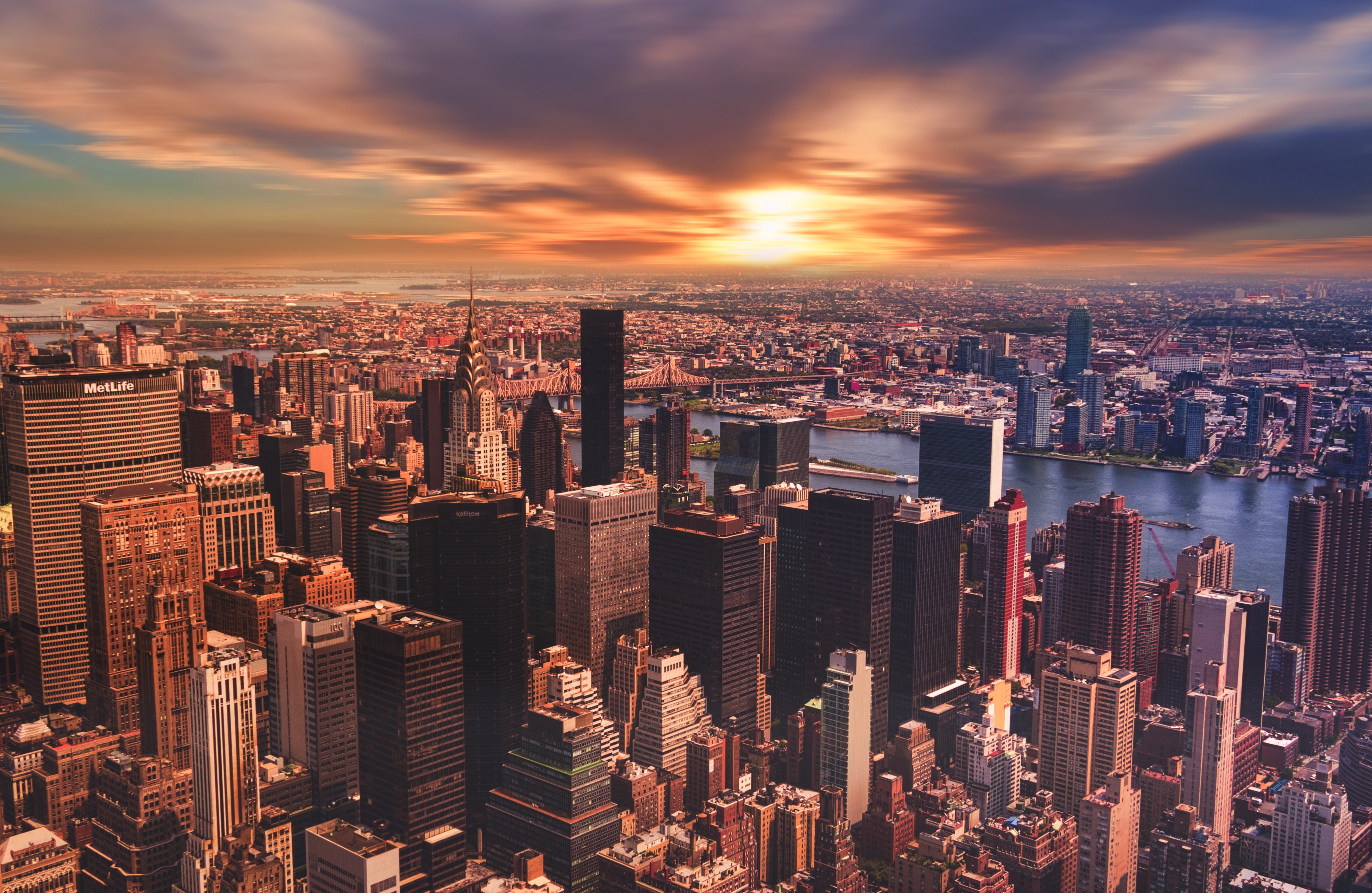 Descarga gratuita de fondo de pantalla para móvil de Megapolis, Megalópolis, Rascacielos, Nueva York, Ciudades, Puesta Del Sol.
