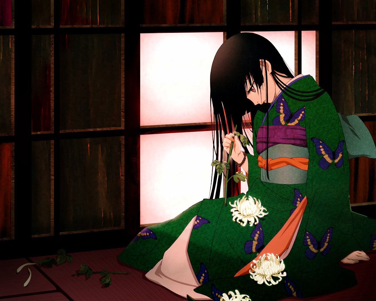 88474 descargar fondo de pantalla kimono, anime, morena, niña, muchacha, quimono: protectores de pantalla e imágenes gratis