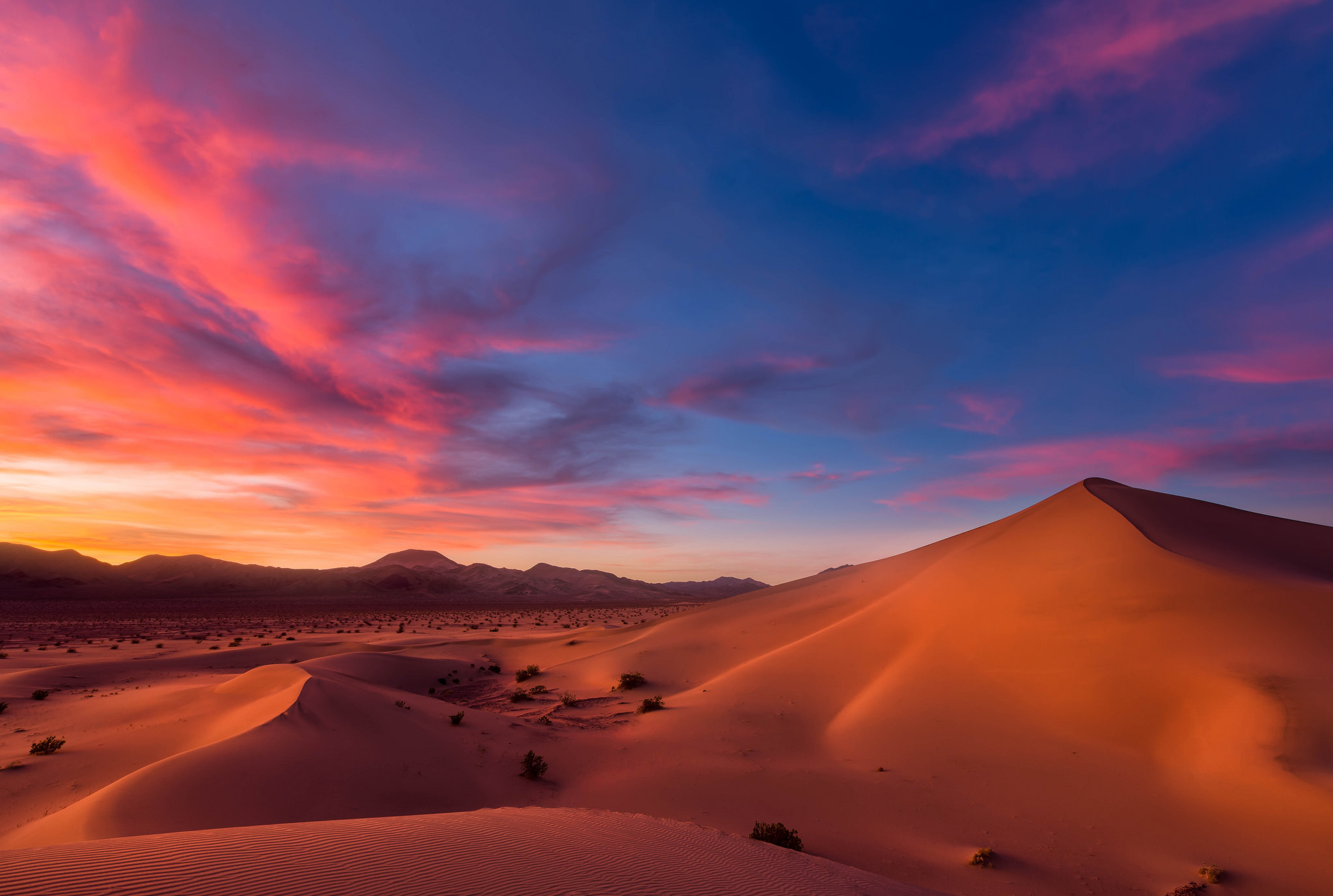 sand, sunset, earth, desert, dune, landscape, mountain, nature, sky