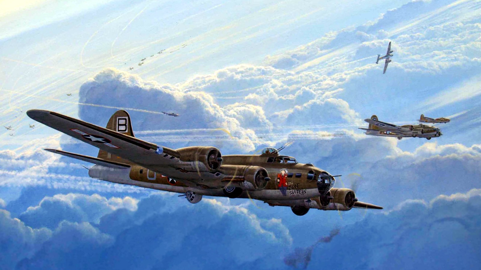 boeing b 17 flying fortress, military, air force, aircraft, airplane, bombers download HD wallpaper