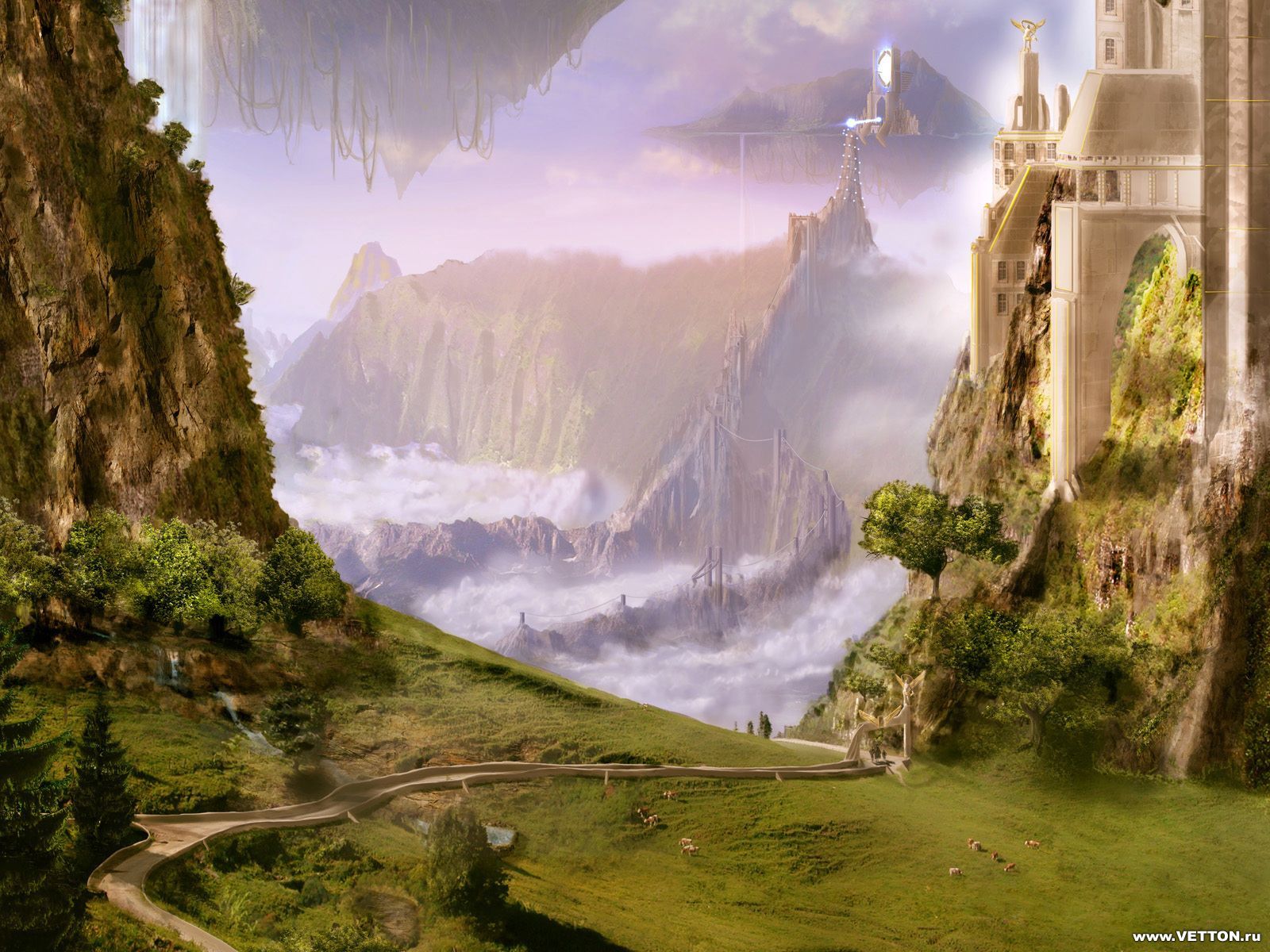 castles, fantasy, landscape 1080p