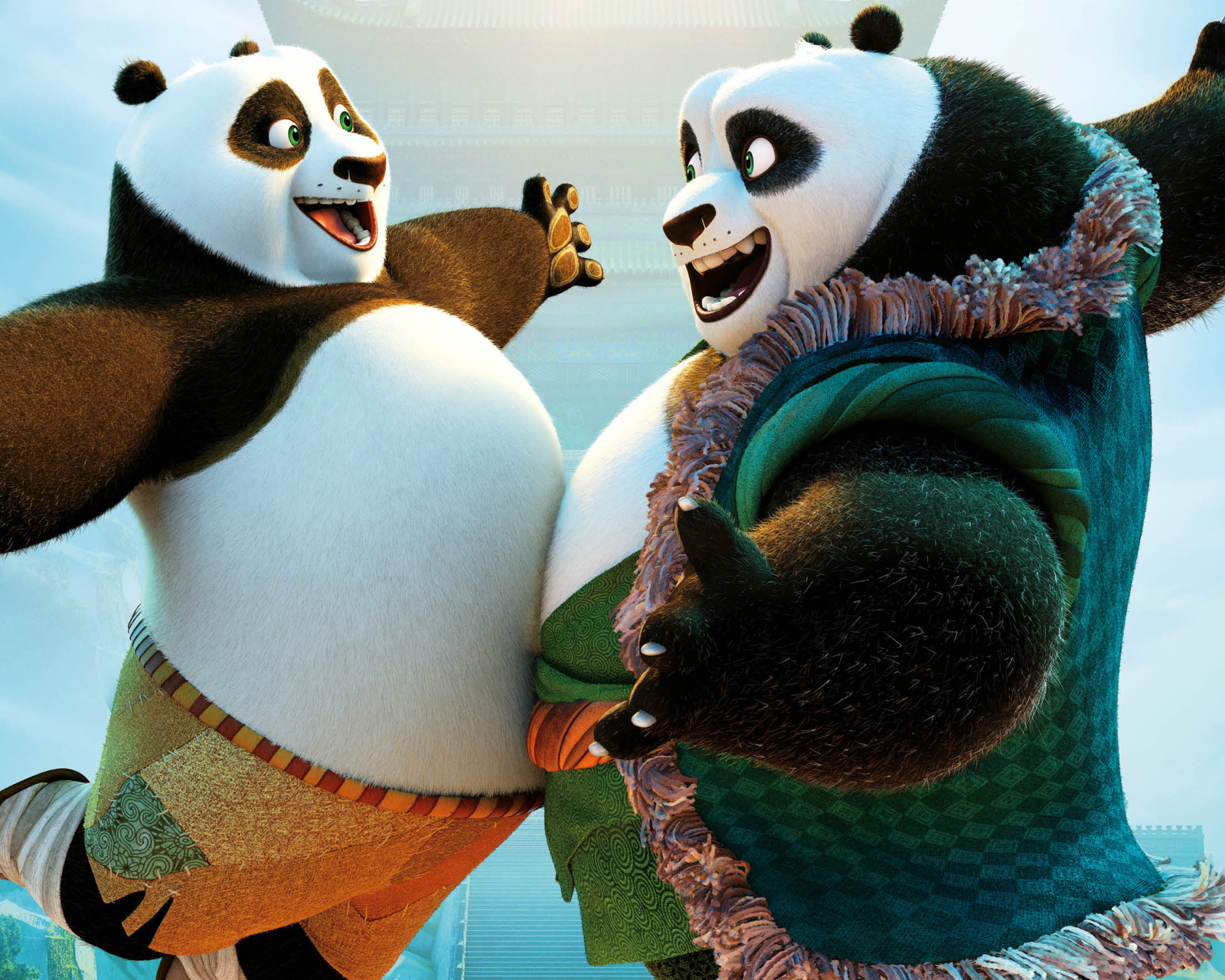 1105561 baixar papel de parede filme, kung fu panda 3, po (kung fu panda), li shan, kung fu panda - protetores de tela e imagens gratuitamente