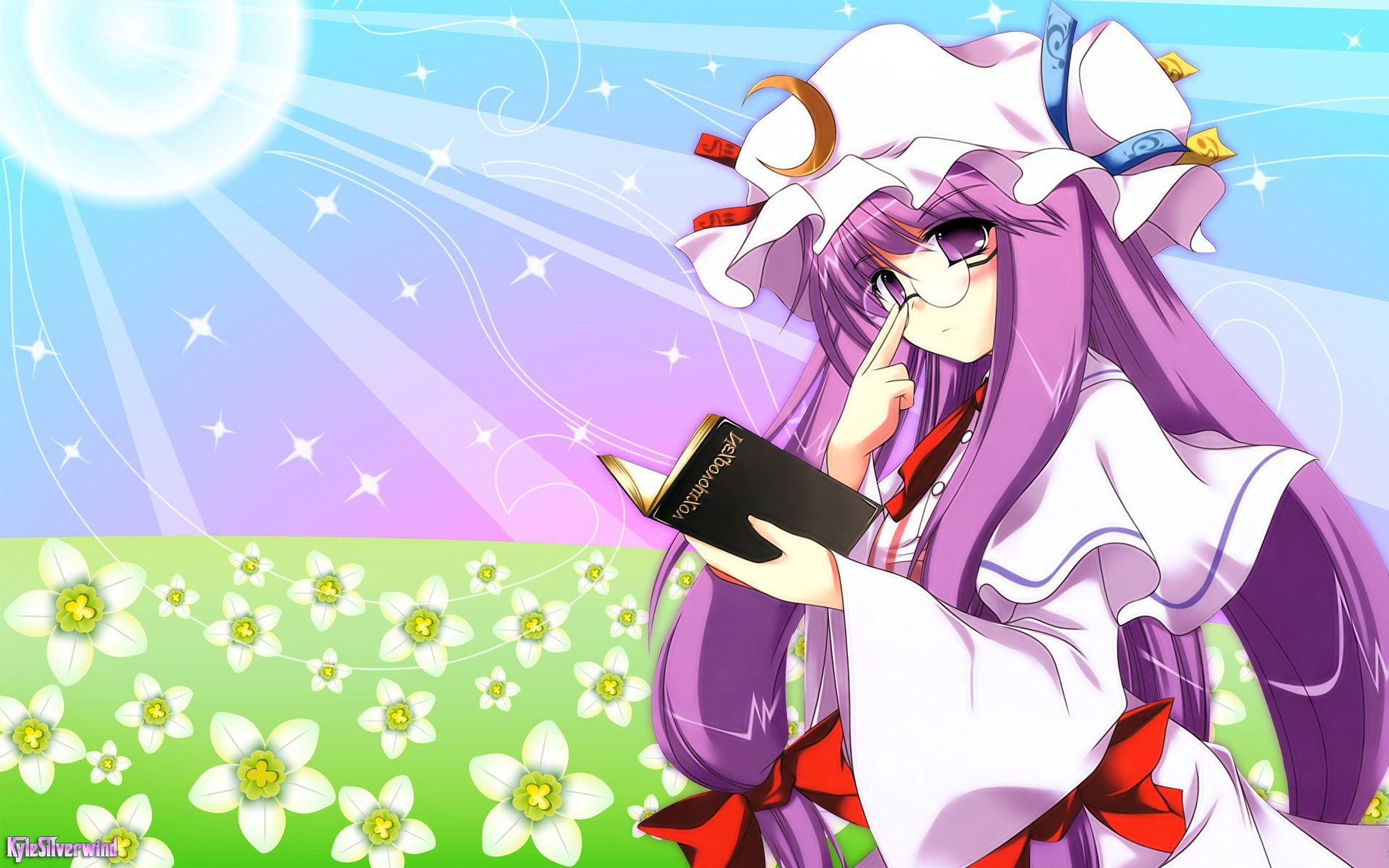 Athah Anime Touhou Patchouli Knowledge Purple Hair Purple Eyes Fire Book  Flame 13*19 inches Wall Poster Matte Finish Paper Print - Animation &  Cartoons posters in India - Buy art, film, design,