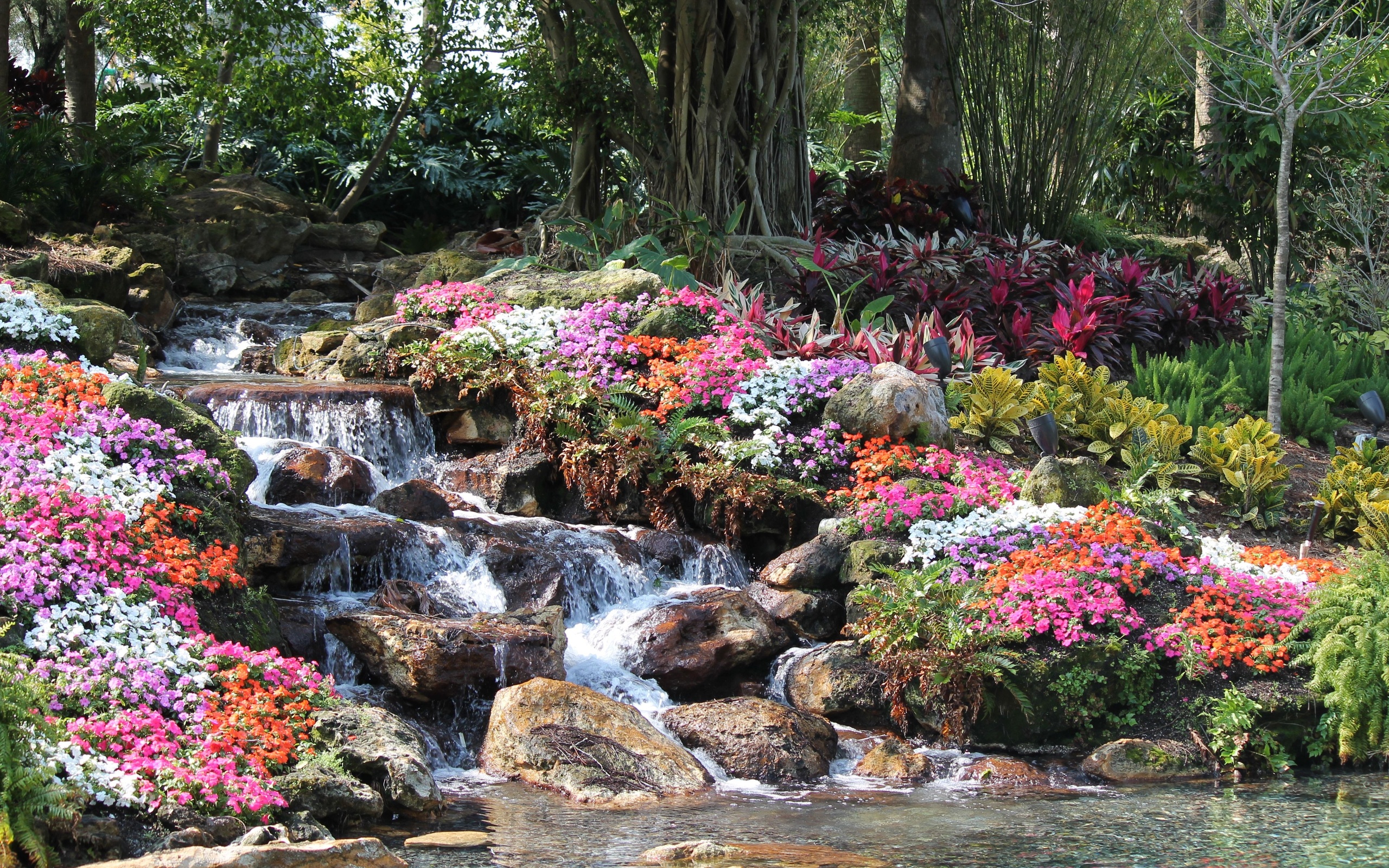 Цветущие сады и водопады