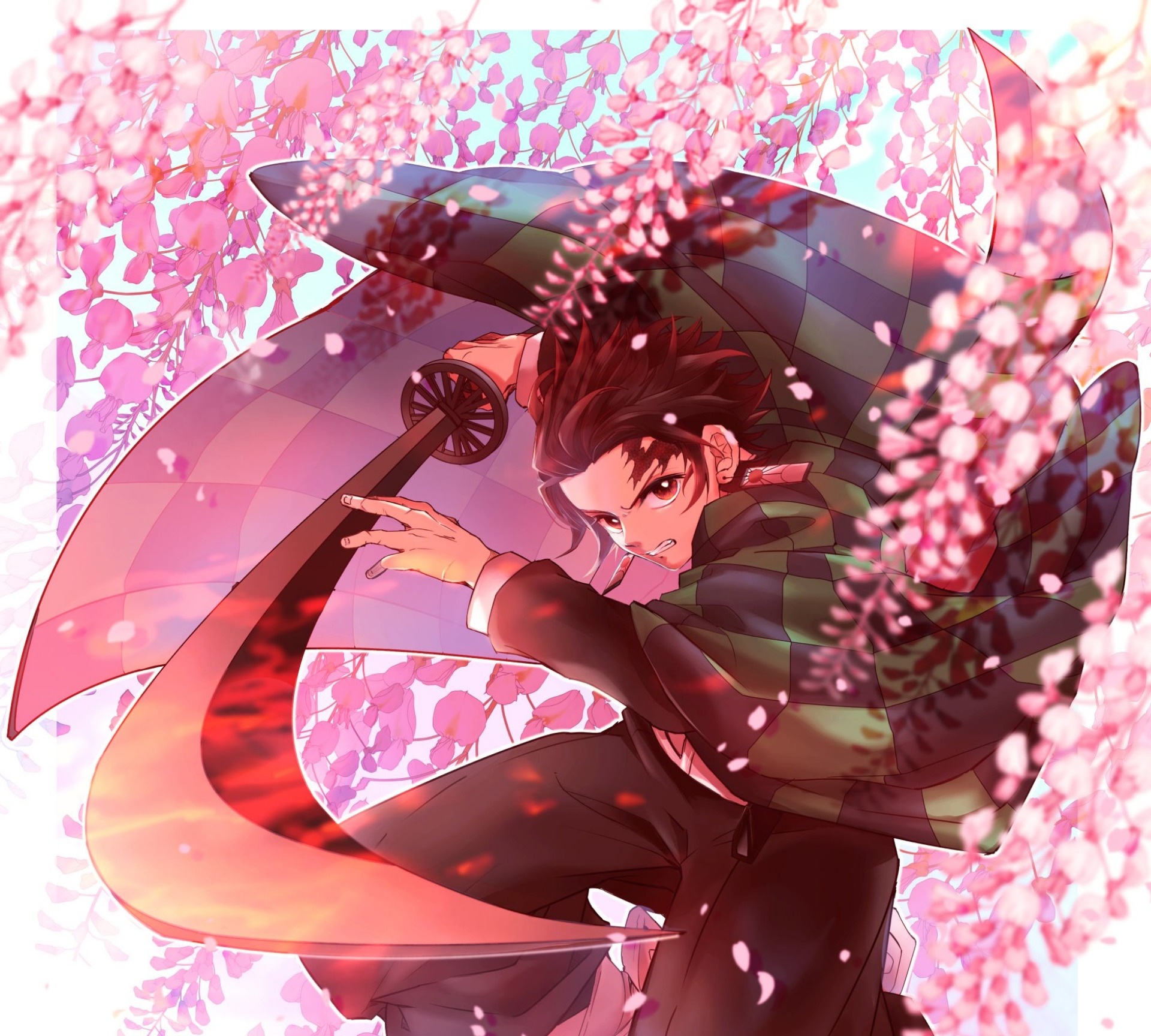 demon slayer: kimetsu no yaiba, tanjiro kamado, anime Phone Background
