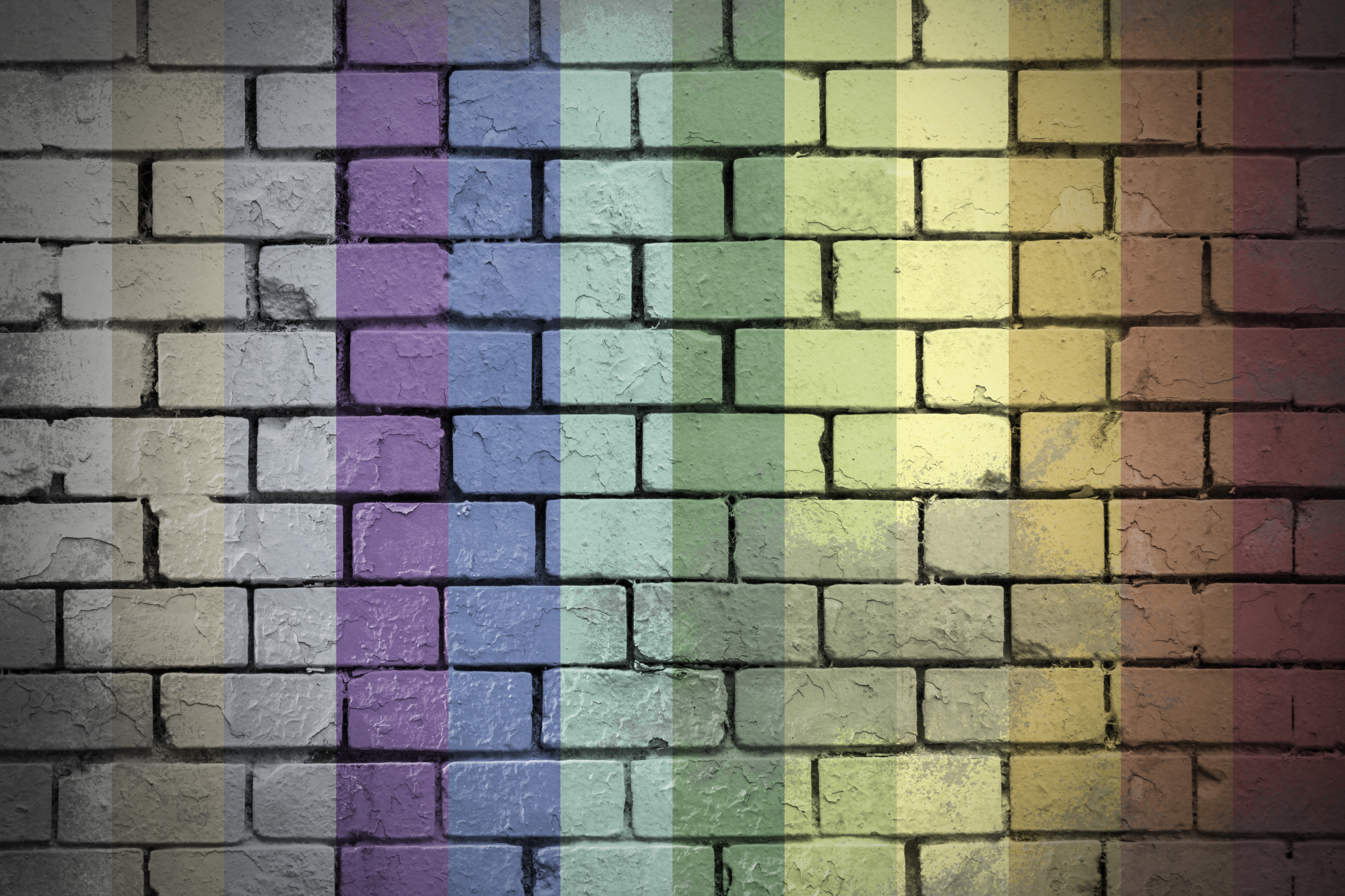 textures, walls, rainbow, texture, bricks, iridescent UHD