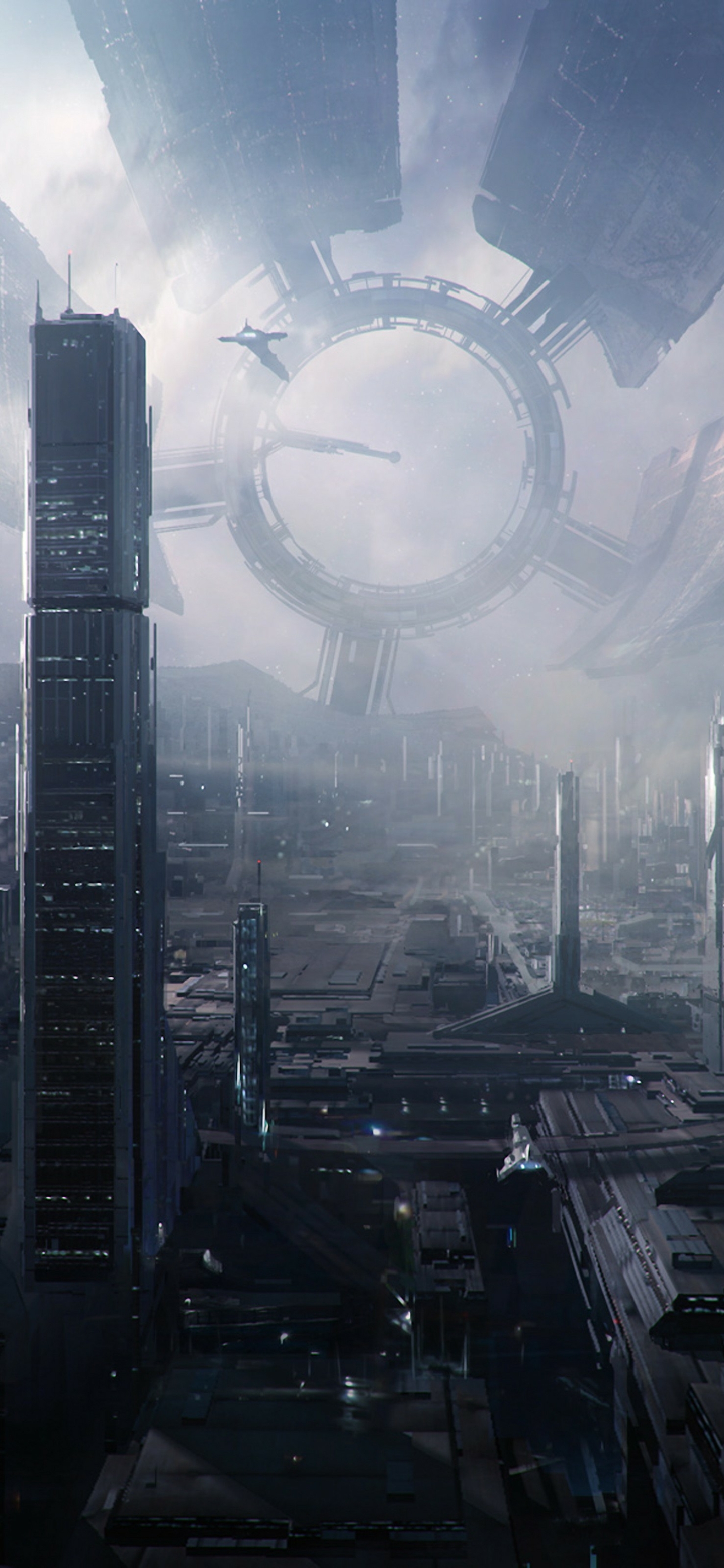 video game, mass effect 2, mass effect, city, spaceship, citadel (mass effect), building