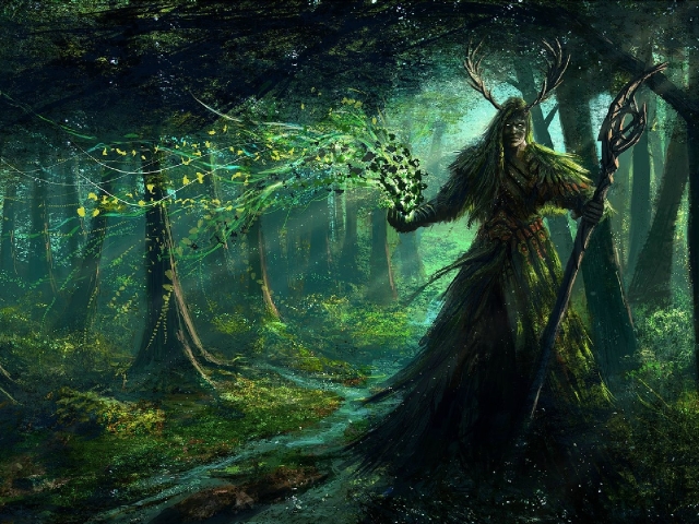druid, fantasy, sorcerer desktop HD wallpaper