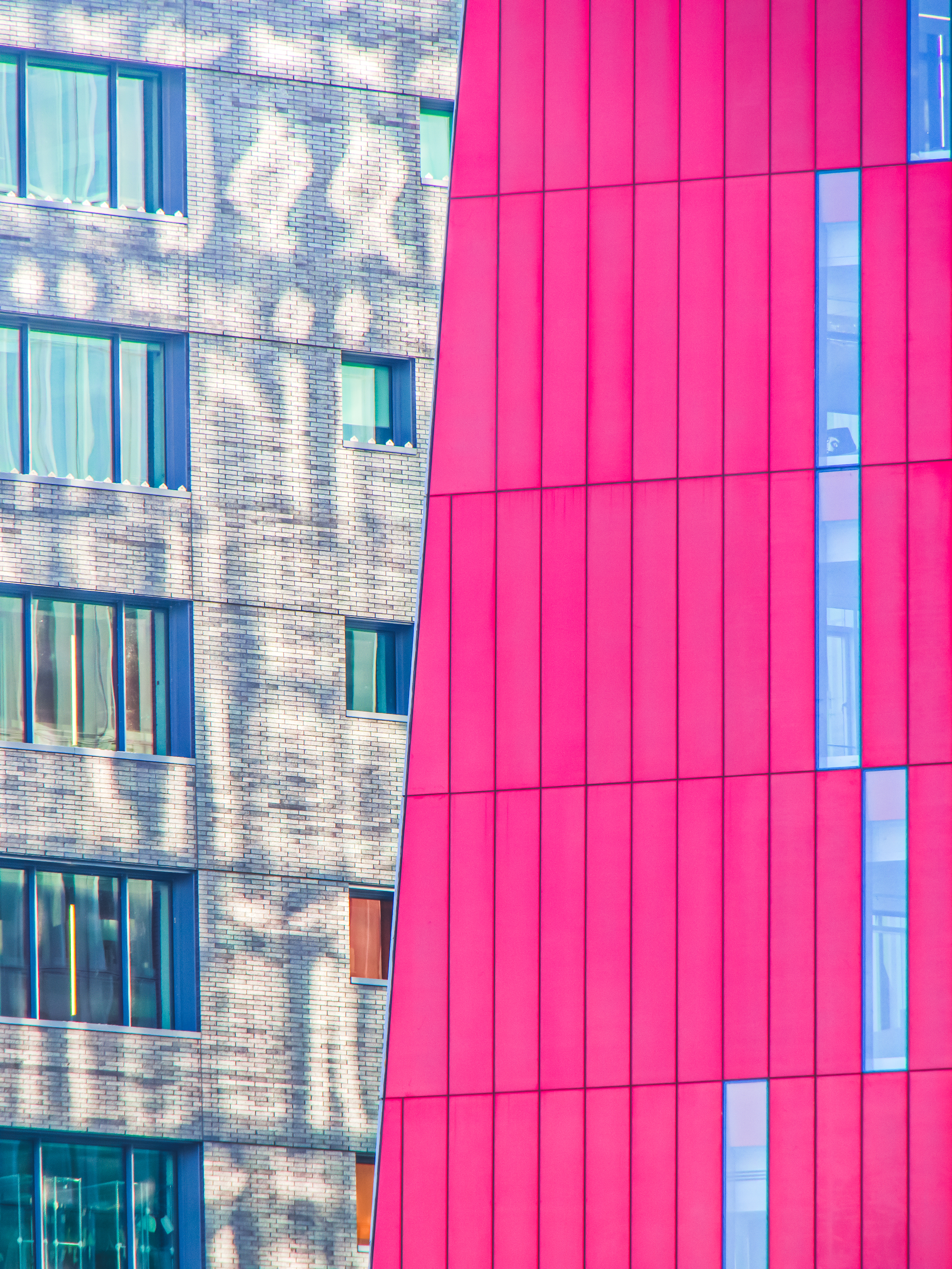 126562 baixar papel de parede windows, rosa, arquitetura, prédio, edifício, miscelânea, variado, cor de rosa, ângulo, canto - protetores de tela e imagens gratuitamente