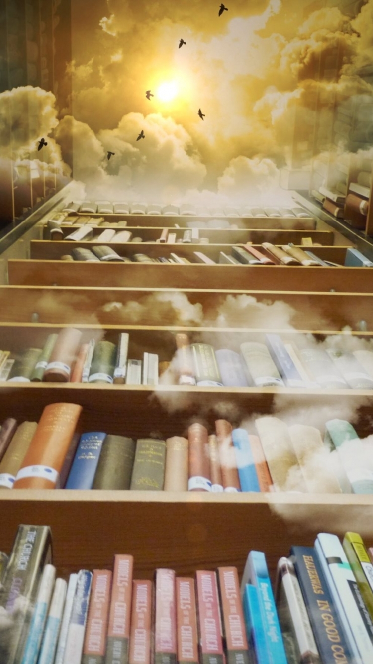 1224556 завантажити шпалери створено людиною, бібліотека, чарівний, фантазія, містичний, книга, хмара - заставки і картинки безкоштовно