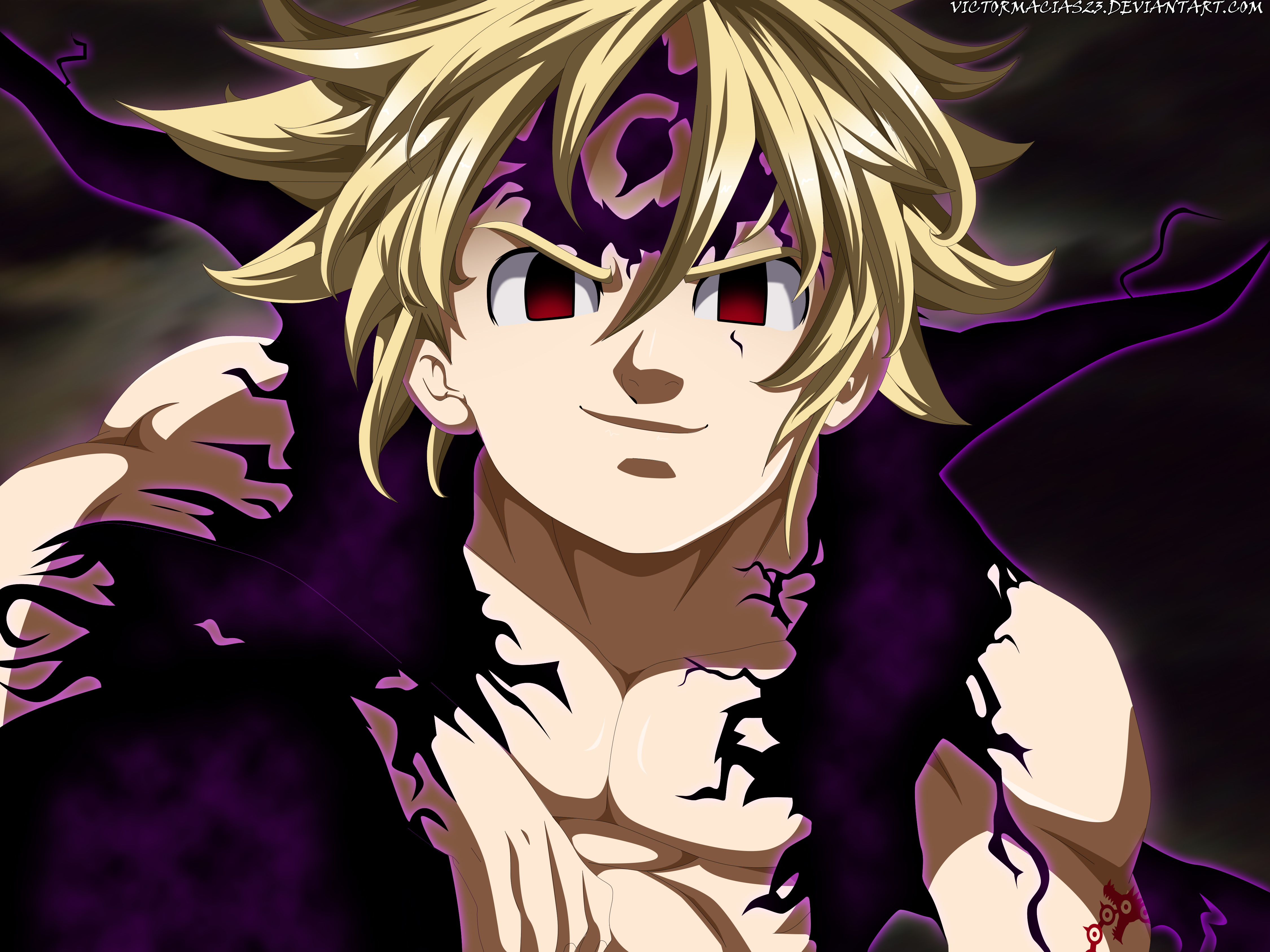 red eyes, anime, the seven deadly sins, blonde, meliodas (the seven deadly sins) Phone Background