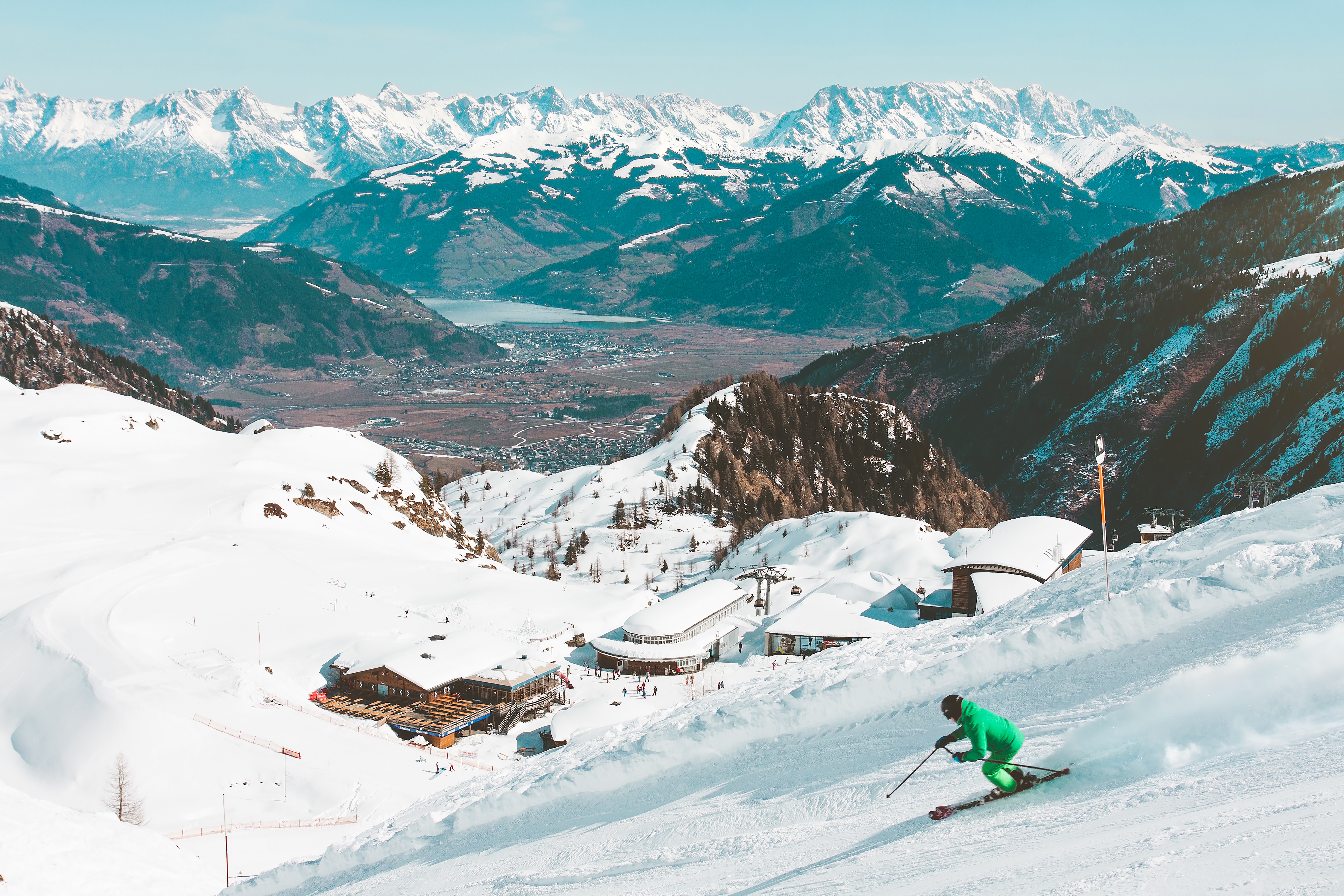 Lock Screen PC Wallpaper mountains, sports, snow, skier