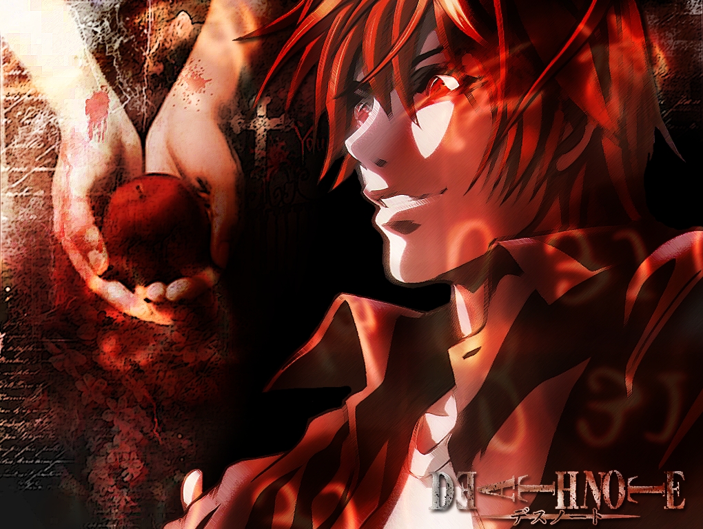 death note, apple, light yagami, anime, kira (death note) for android
