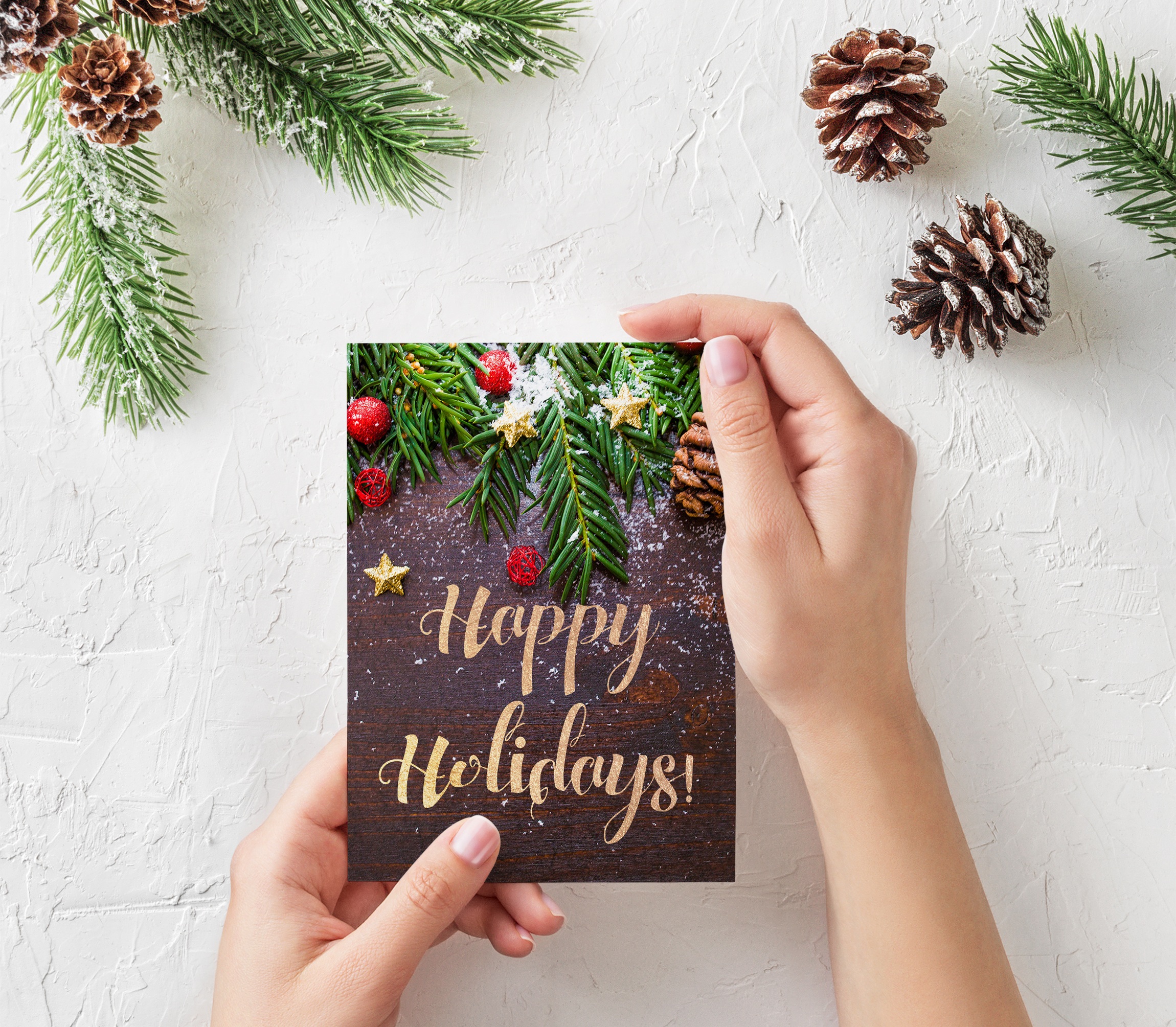 holidays, new year, christmas, holiday, postcard Phone Background