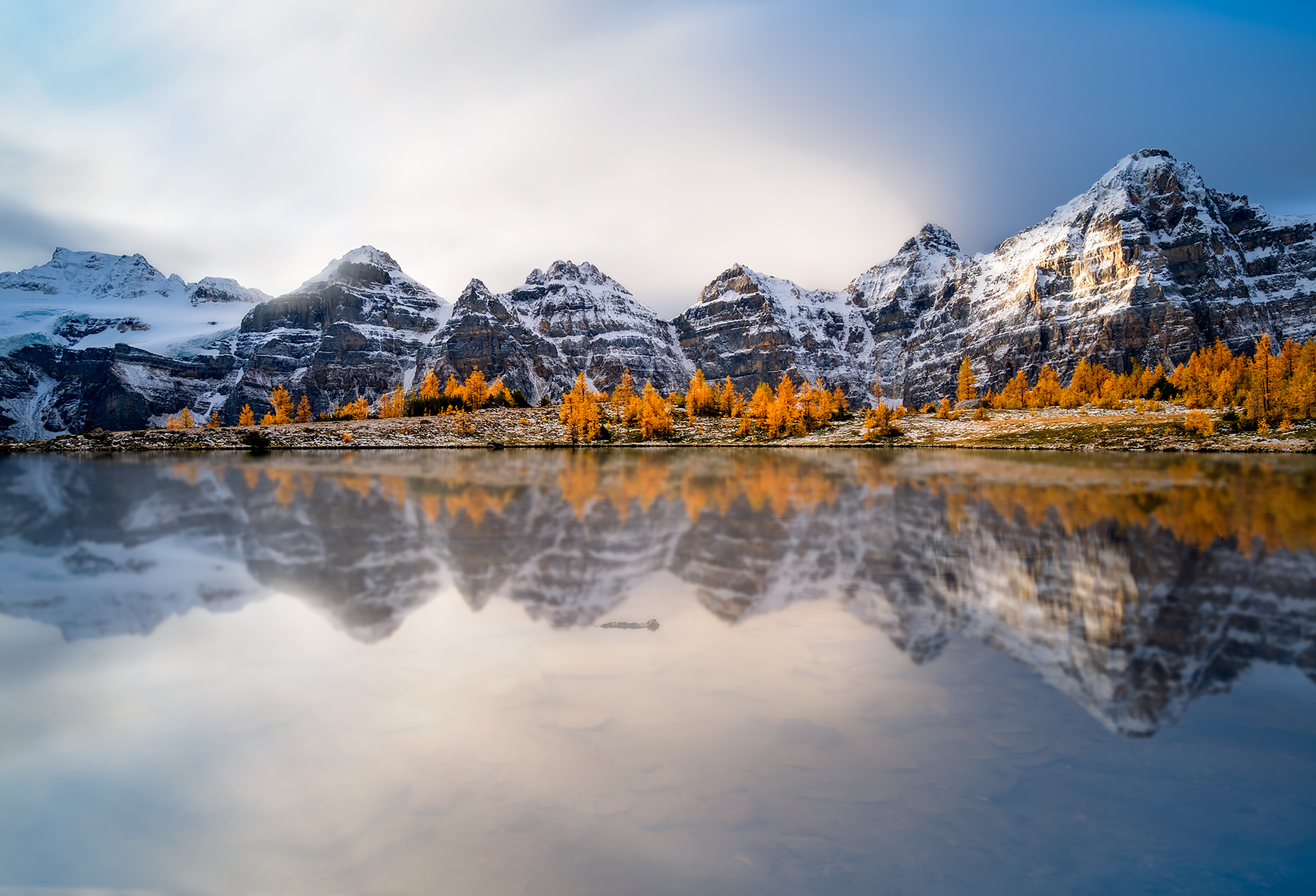 rocks, nature, mountains, lake, reflection, canada desktop HD wallpaper
