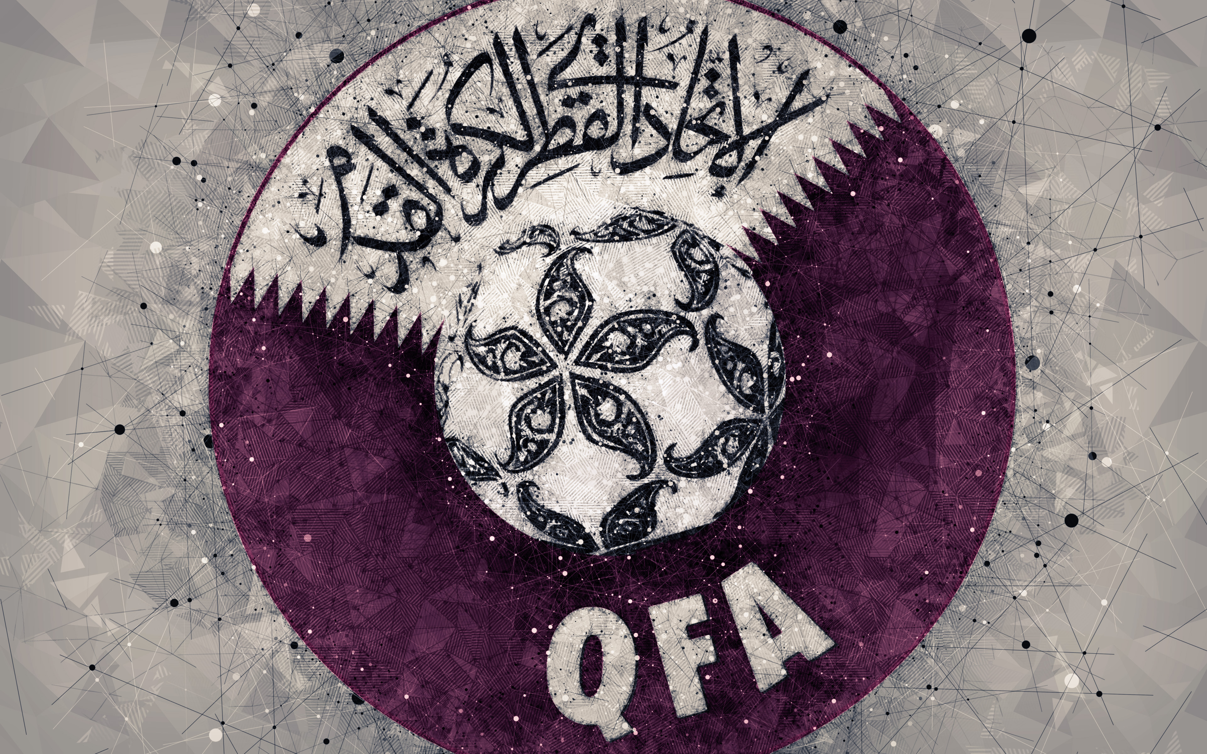 sports, qatar national football team, emblem, logo, qatar, soccer HD wallpaper