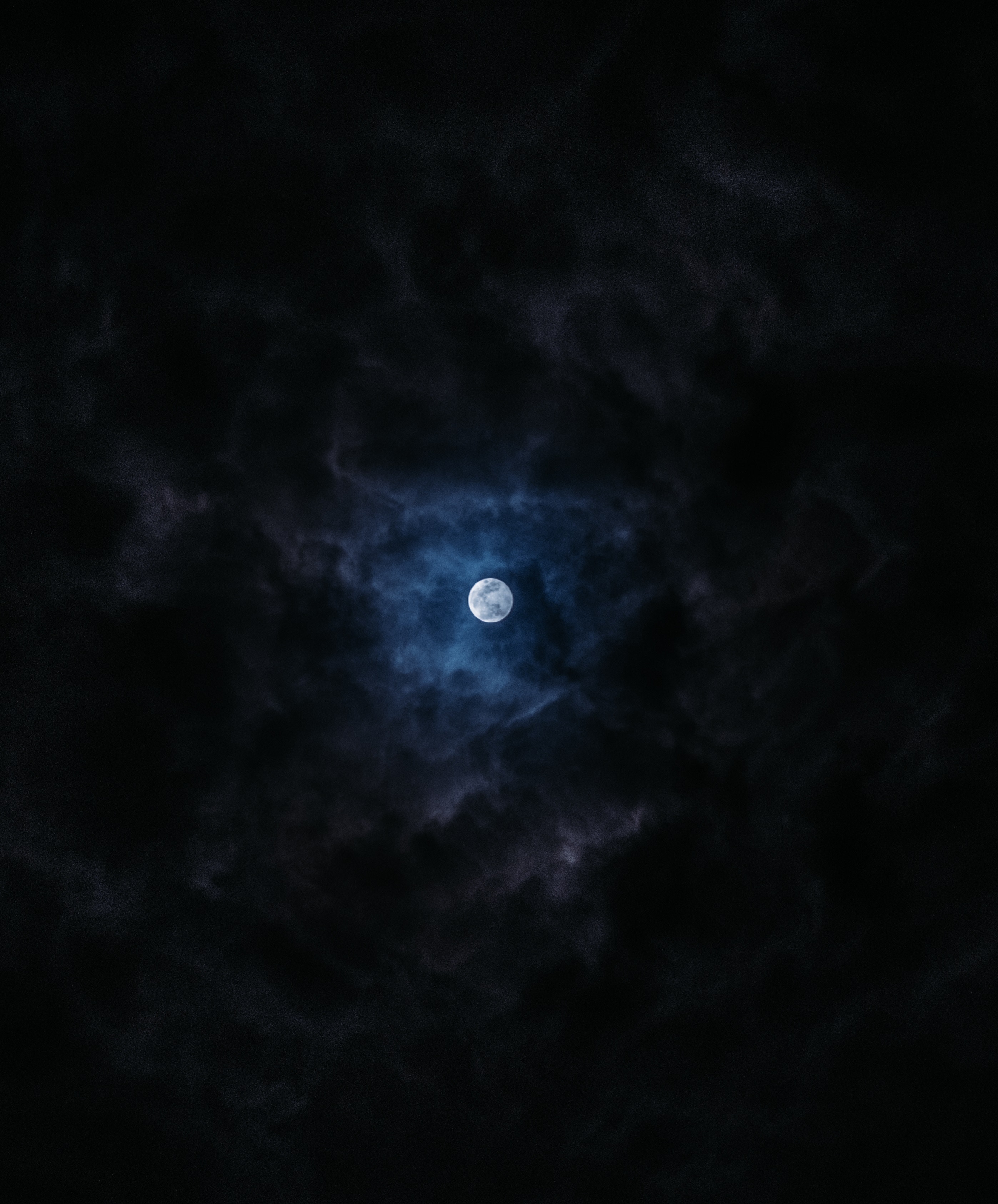 HD wallpaper moon, full moon, night, clouds, dark, sky