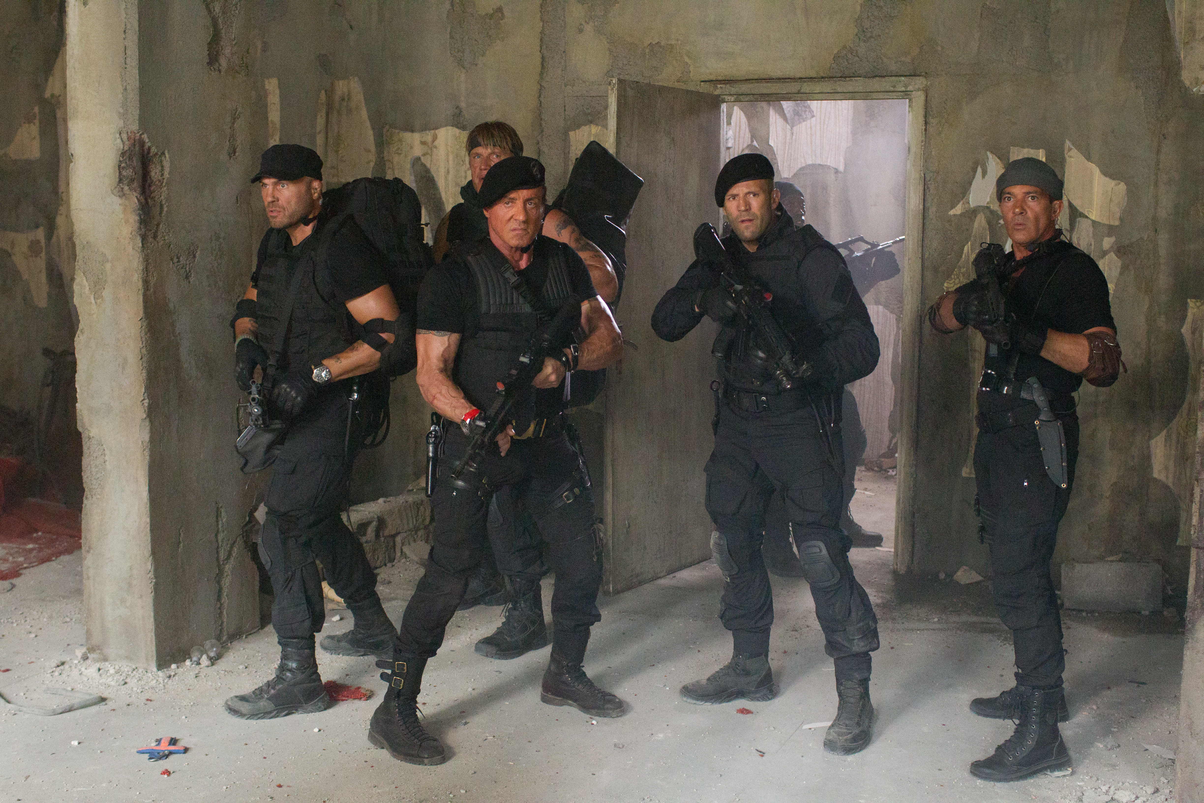 dolph lundgren, movie, the expendables 3, antonio banderas, barney ross, galgo (the expendables), gunnar jensen, jason statham, lee christmas, randy couture, sylvester stallone, toll road, the expendables
