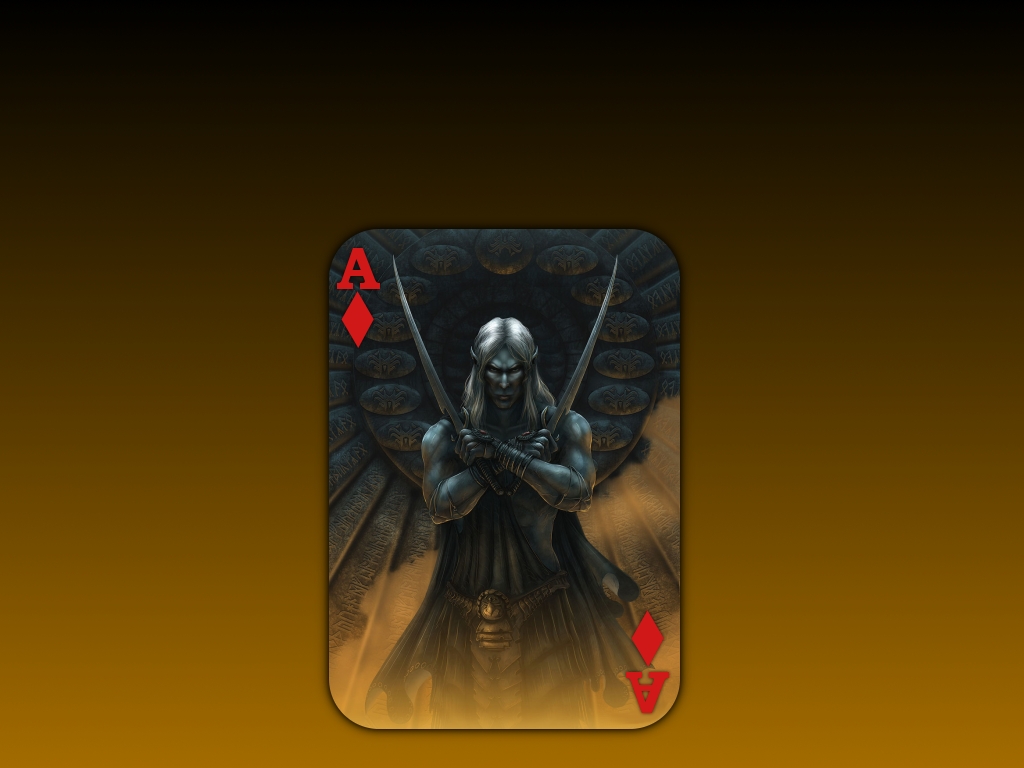 game, card, dark elf, drow phone background