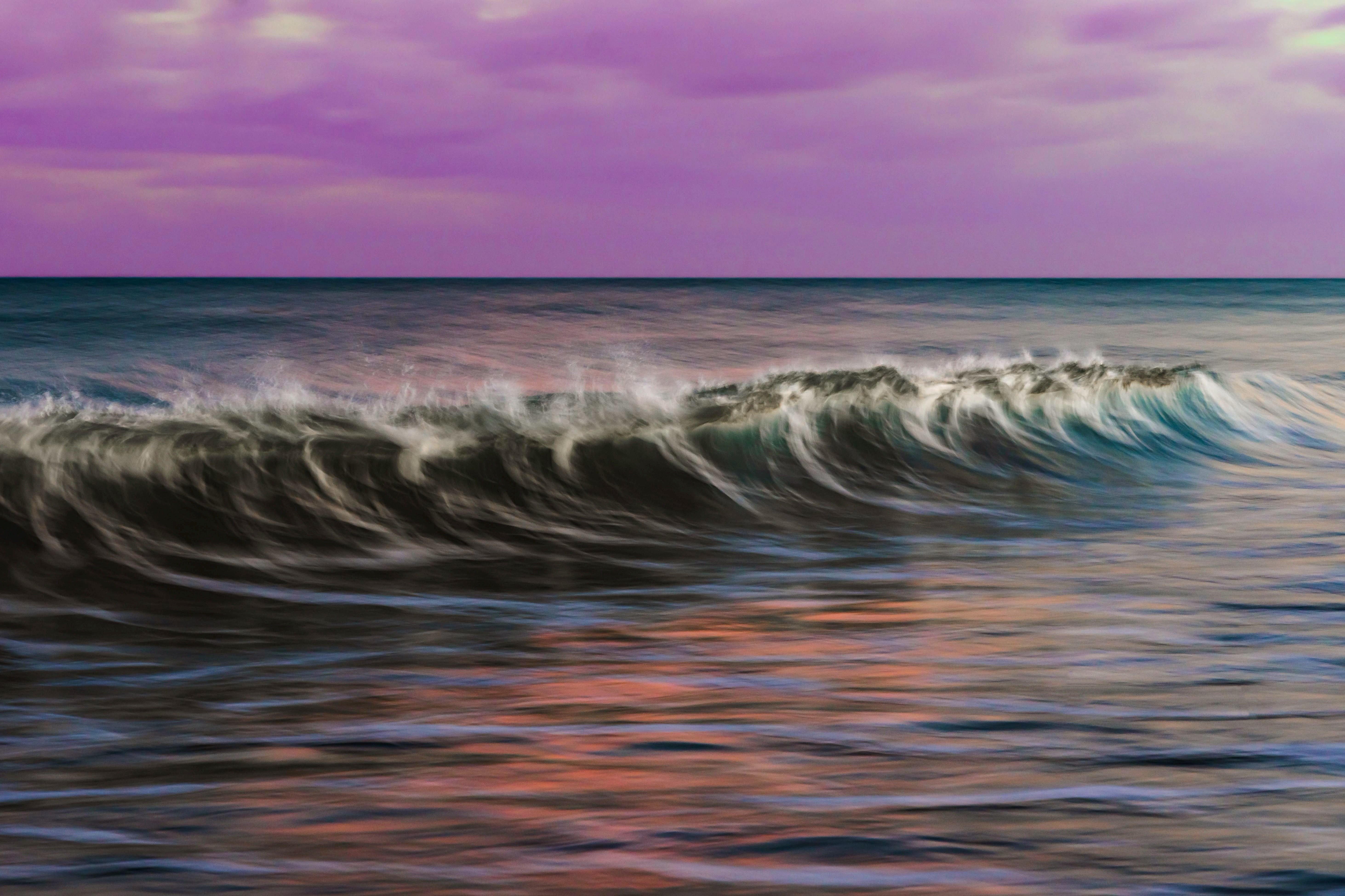long exposure, nature, water, sea, waves HD wallpaper