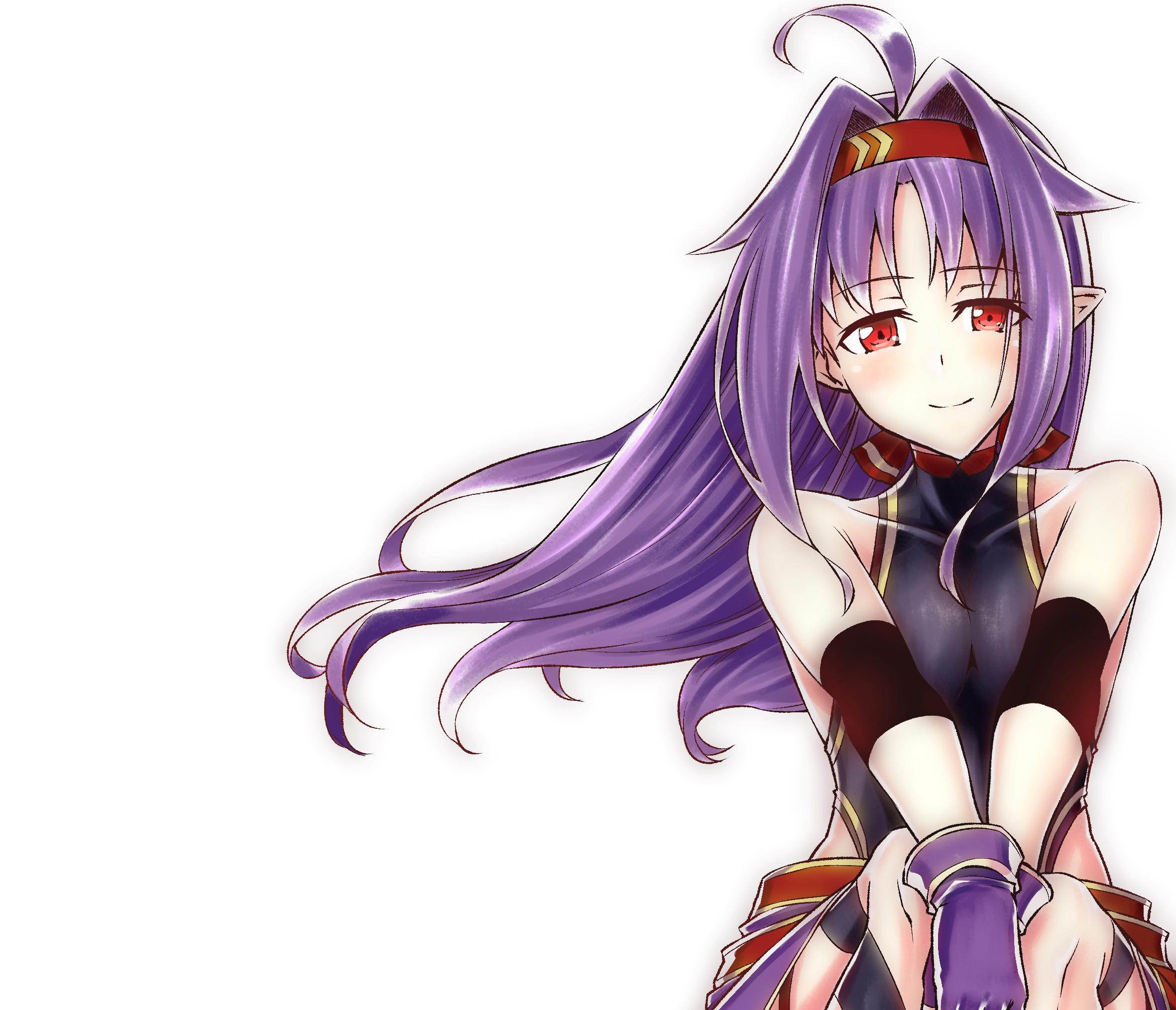 Yuuki, anime, art, online, purple, sword, HD phone wallpaper