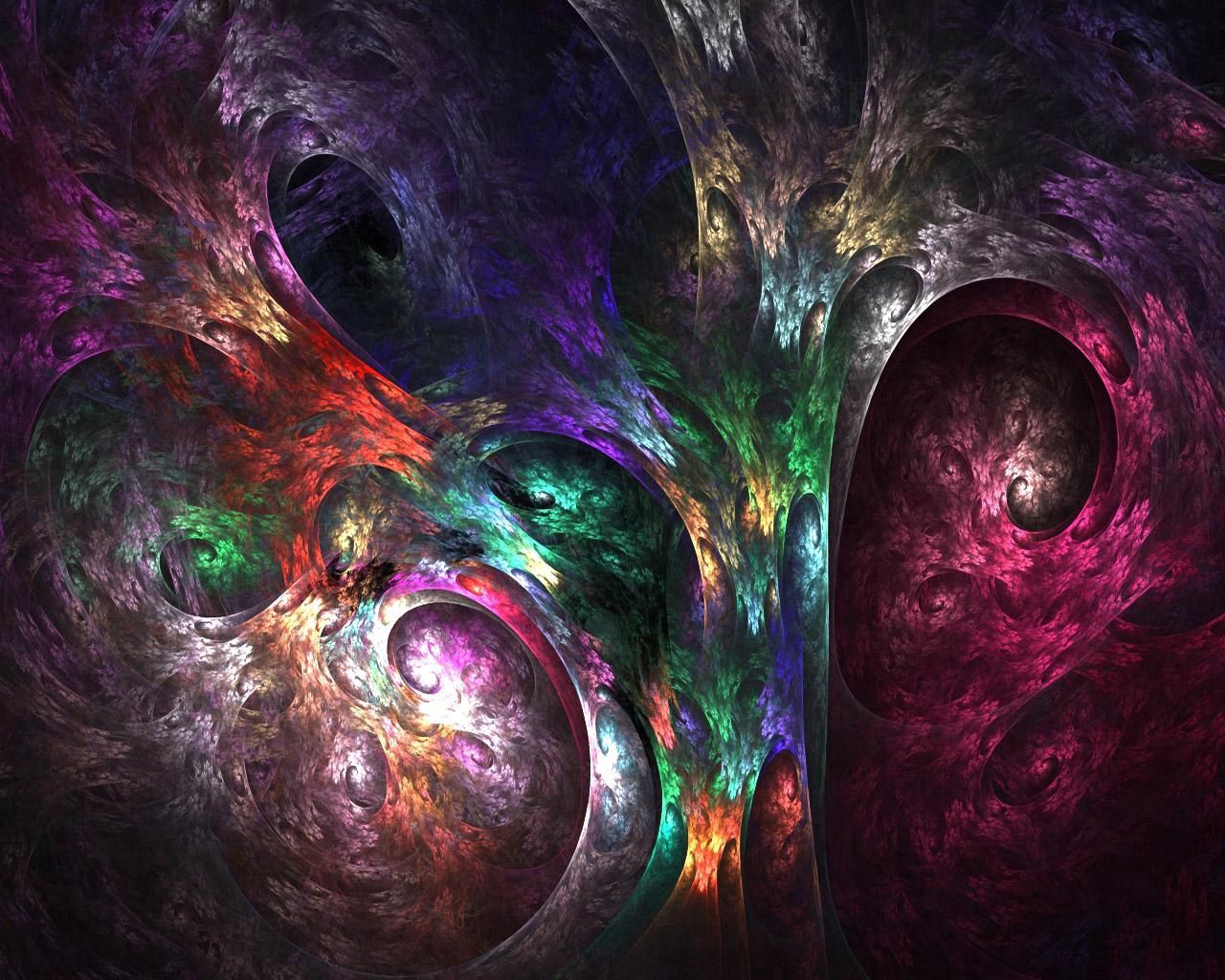 Download mobile wallpaper Fractal, Colourful, Rotation, Paints, Abstract, Colorful for free.