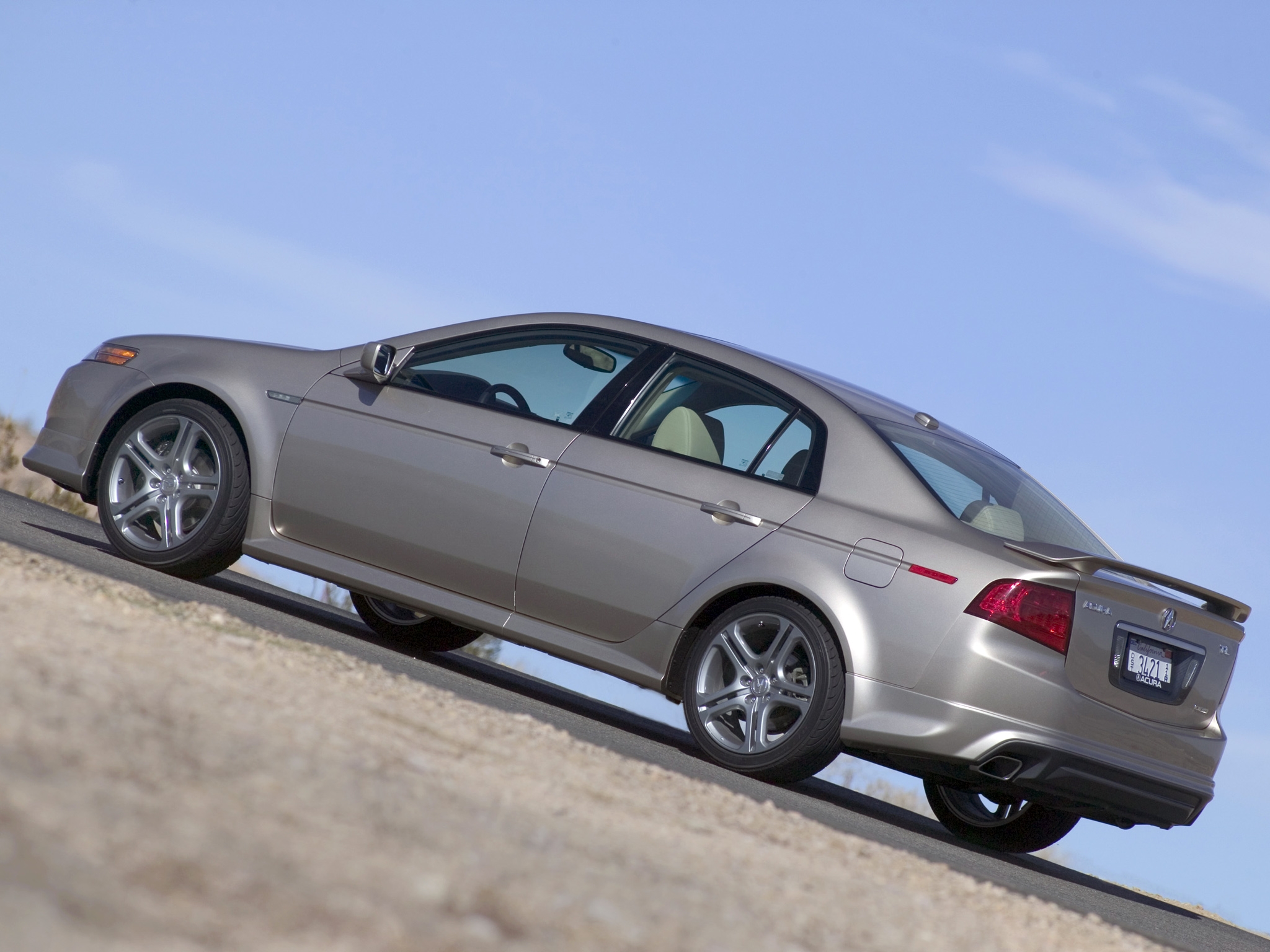 auto, sky, acura, cars, asphalt, side view, style, akura, tl, 2004, metallic gray, grey metallic 2160p