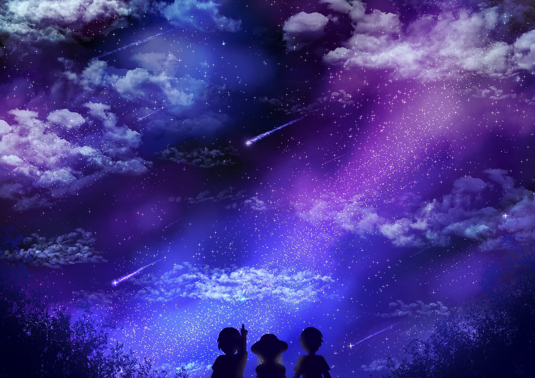Звездное небо аниме