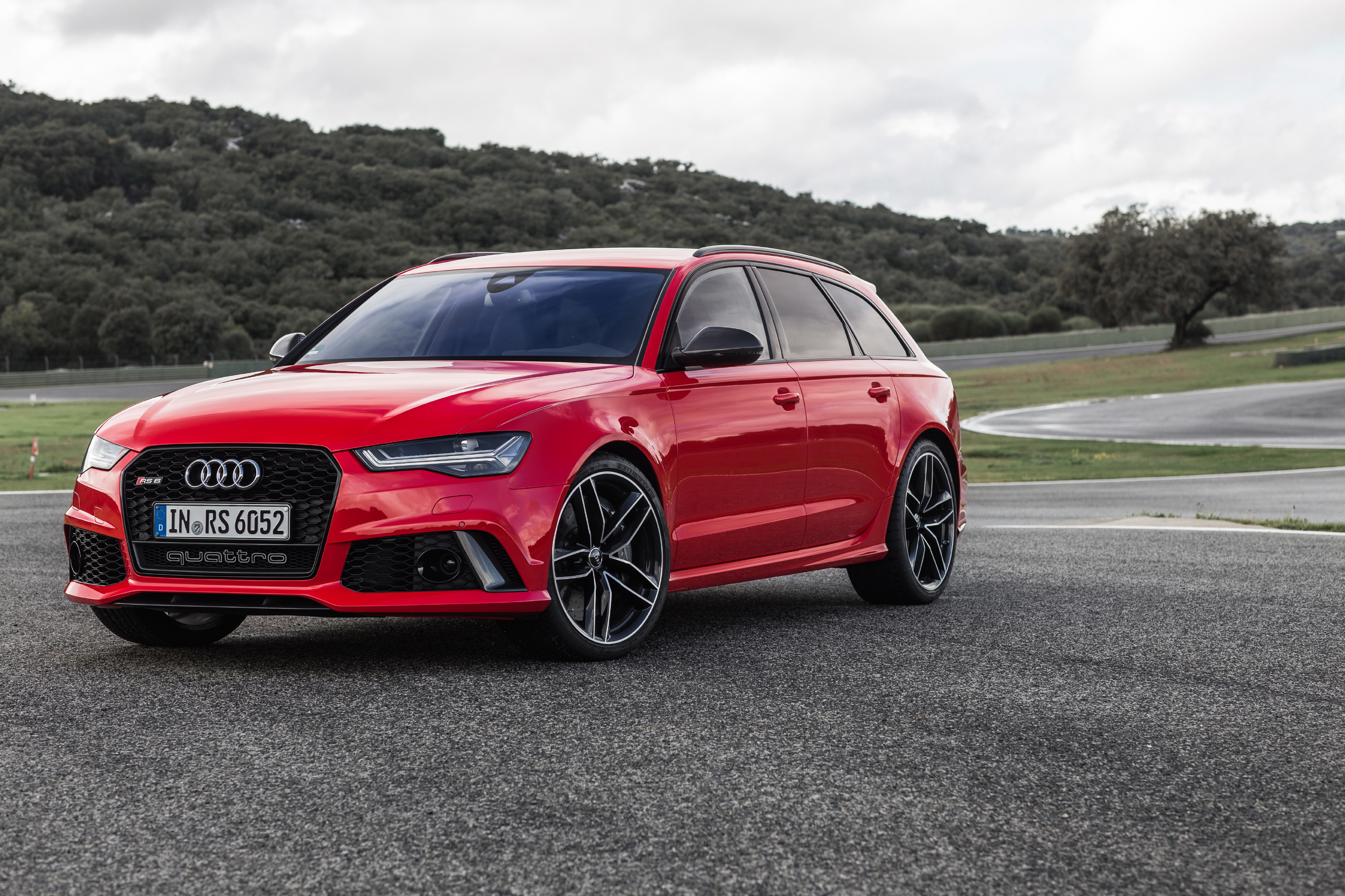 audi, cars, red, side view, rs6, avant