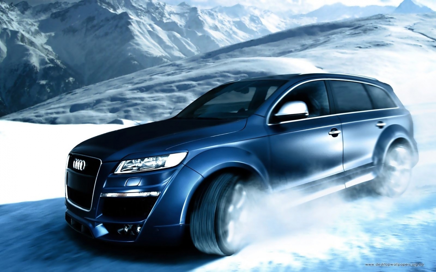 Handy-Wallpaper Transport, Auto, Mountains, Audi kostenlos herunterladen.