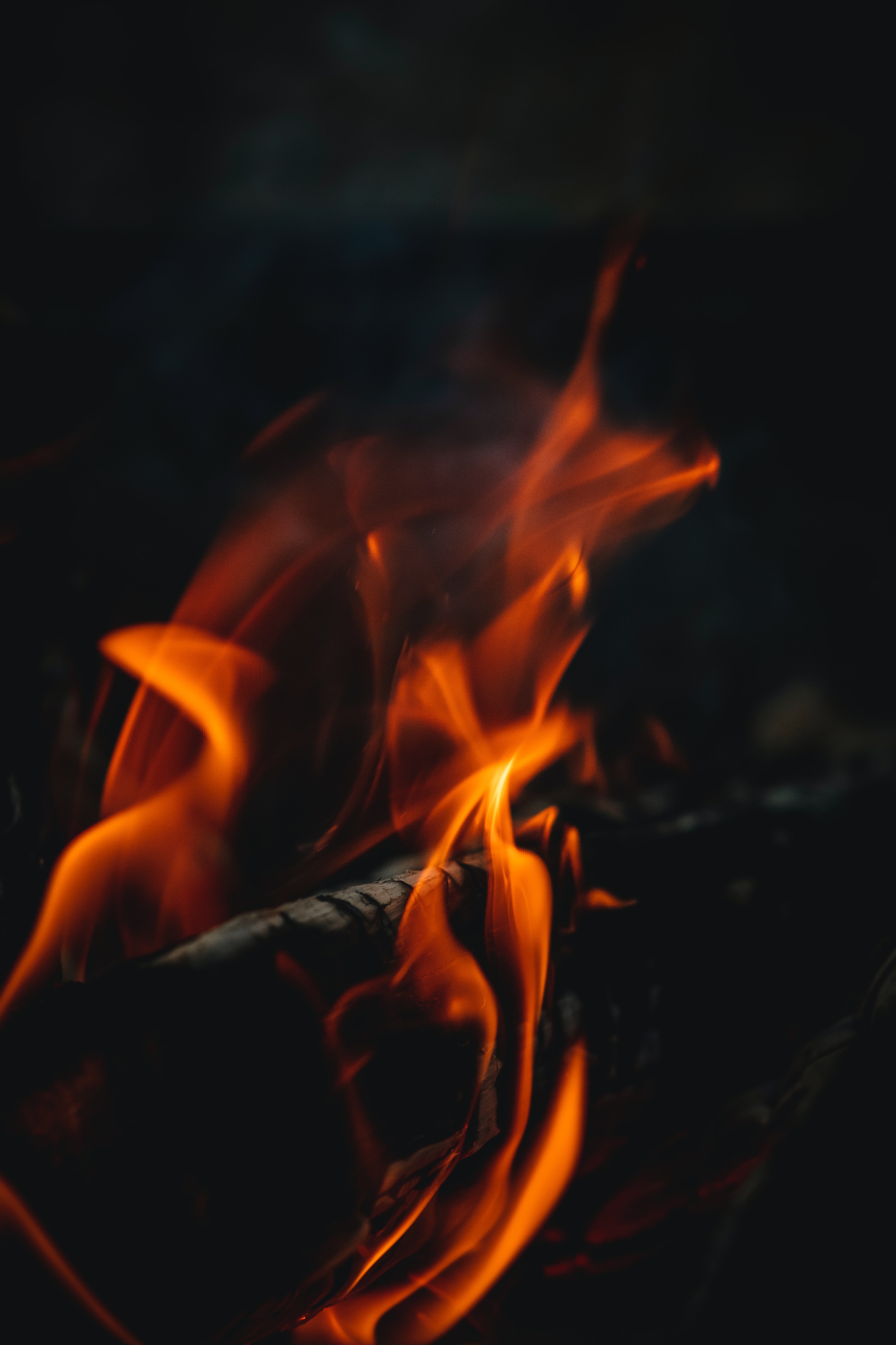 Download mobile wallpaper Close Up, Flame, Bonfire, Fire, Dark for free.