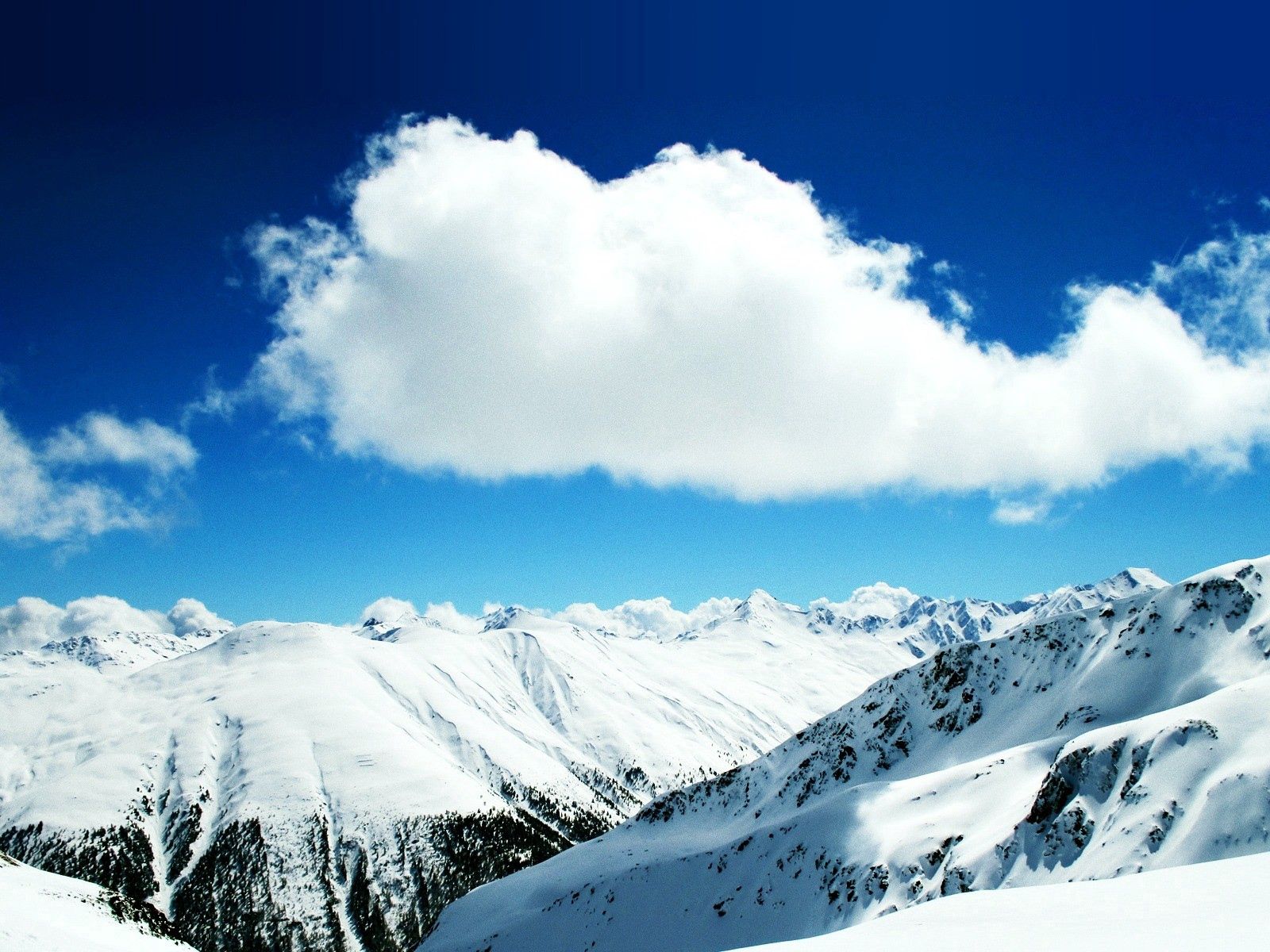nature, sky, mountains, height, freshness, cloud, purity