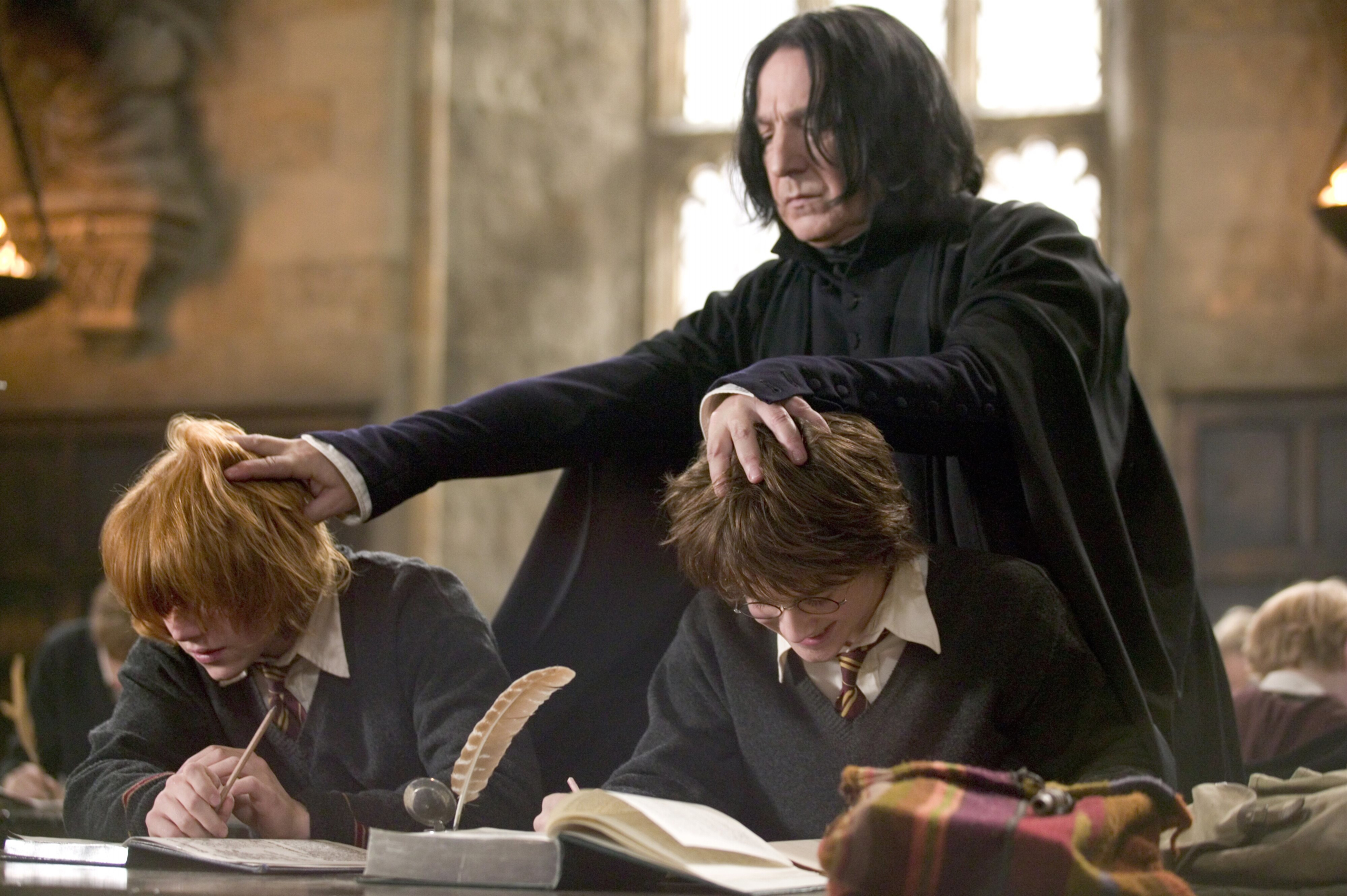 severus snape, daniel radcliffe, ron weasley, movie, harry potter and the goblet of fire, alan rickman, harry potter, rupert grint