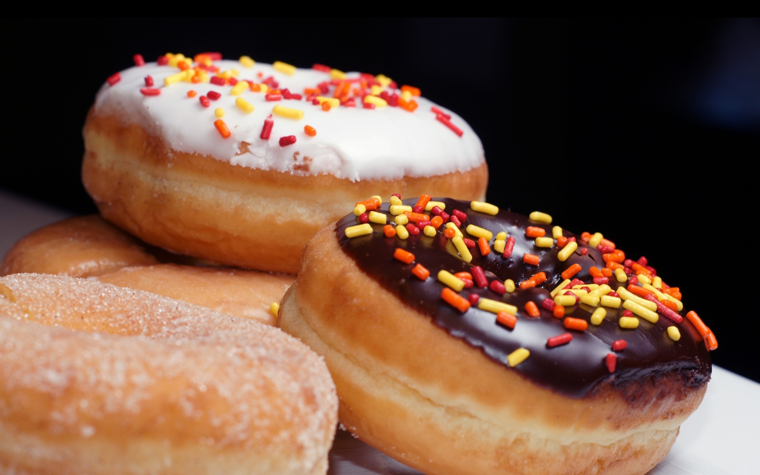 doughnut, food QHD