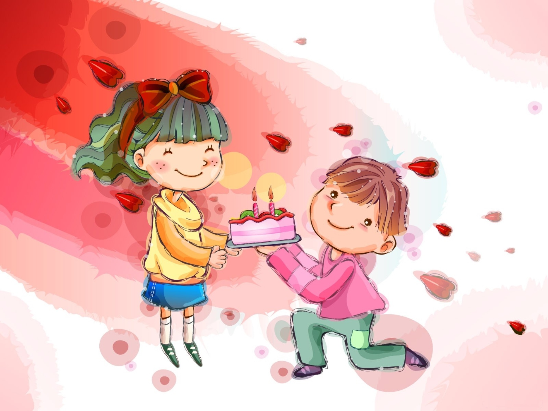 Мальчики поздравили девочек с праздником. День влюбленных иллюстрация. День влюбленных для детей. Детские иллюстрации. Валентинов день для детей.