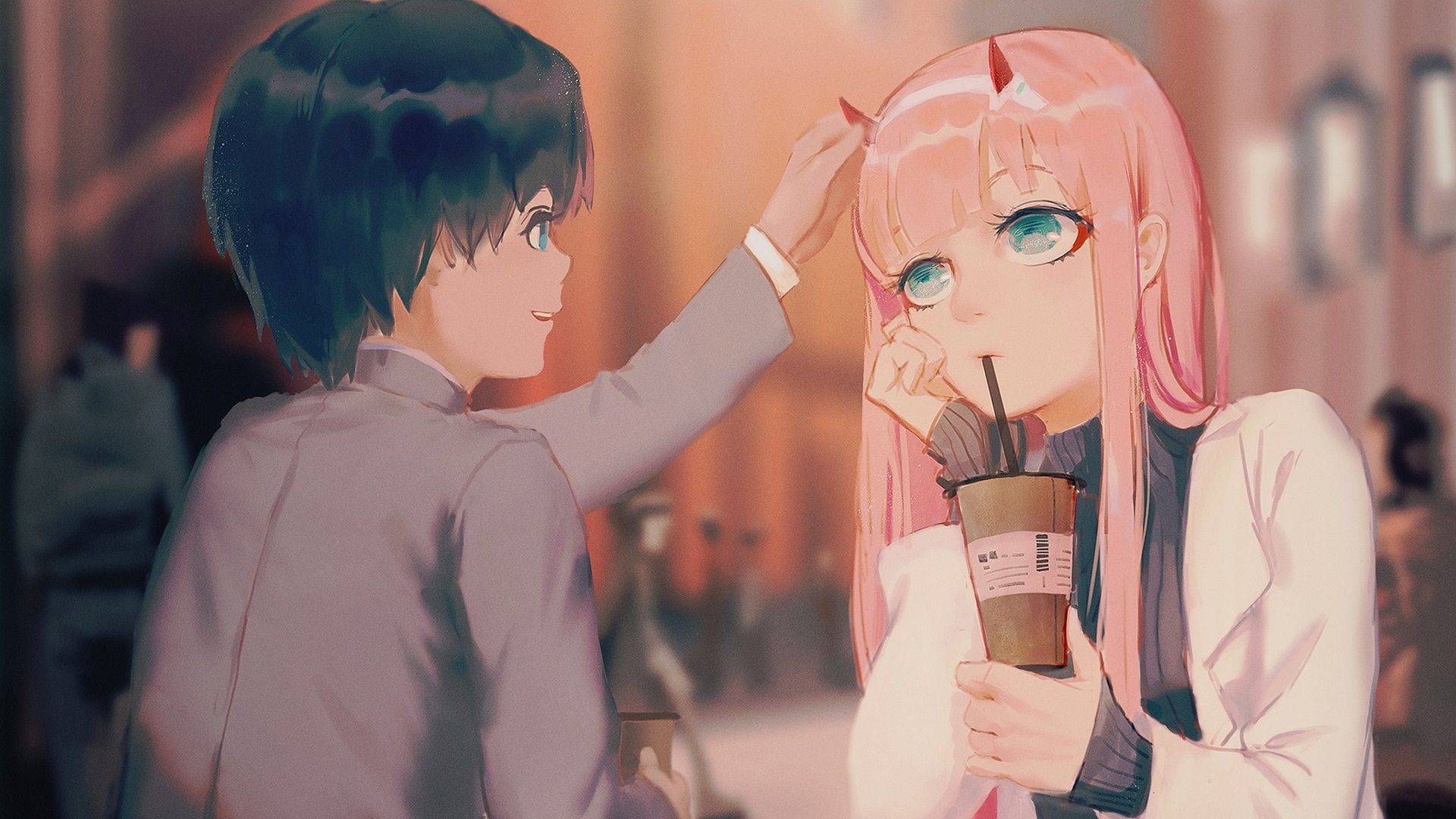 Live wallpaper Hiro and Zero TwoDarling in the Franxx DOWNLOAD FREE  1394679802