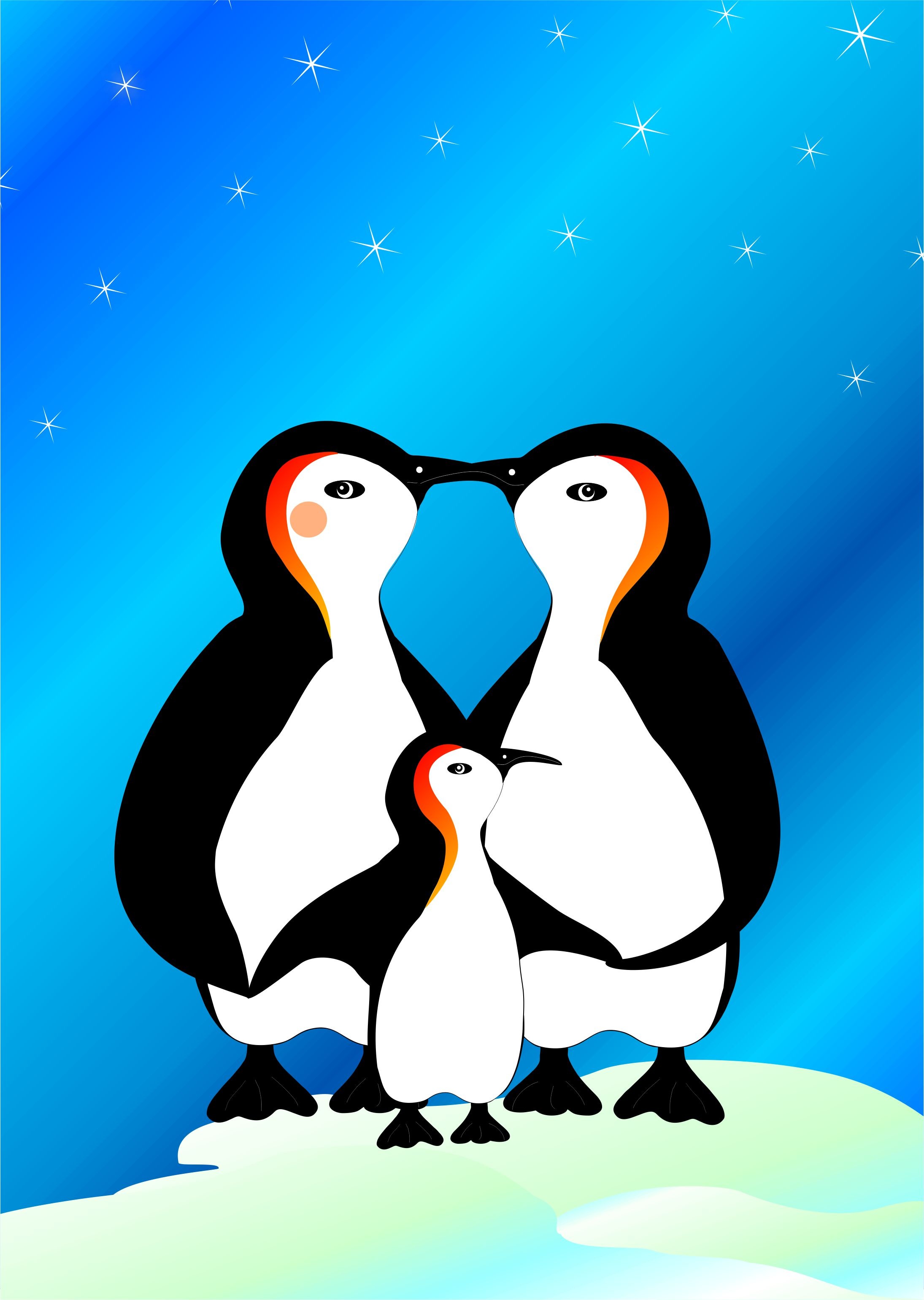 art, family, pinguins, love 2160p