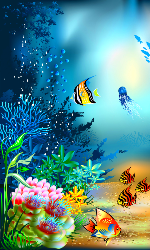 1298773 baixar papel de parede artistico, embaixo da agua, peixe, colorido, coral, corais - protetores de tela e imagens gratuitamente